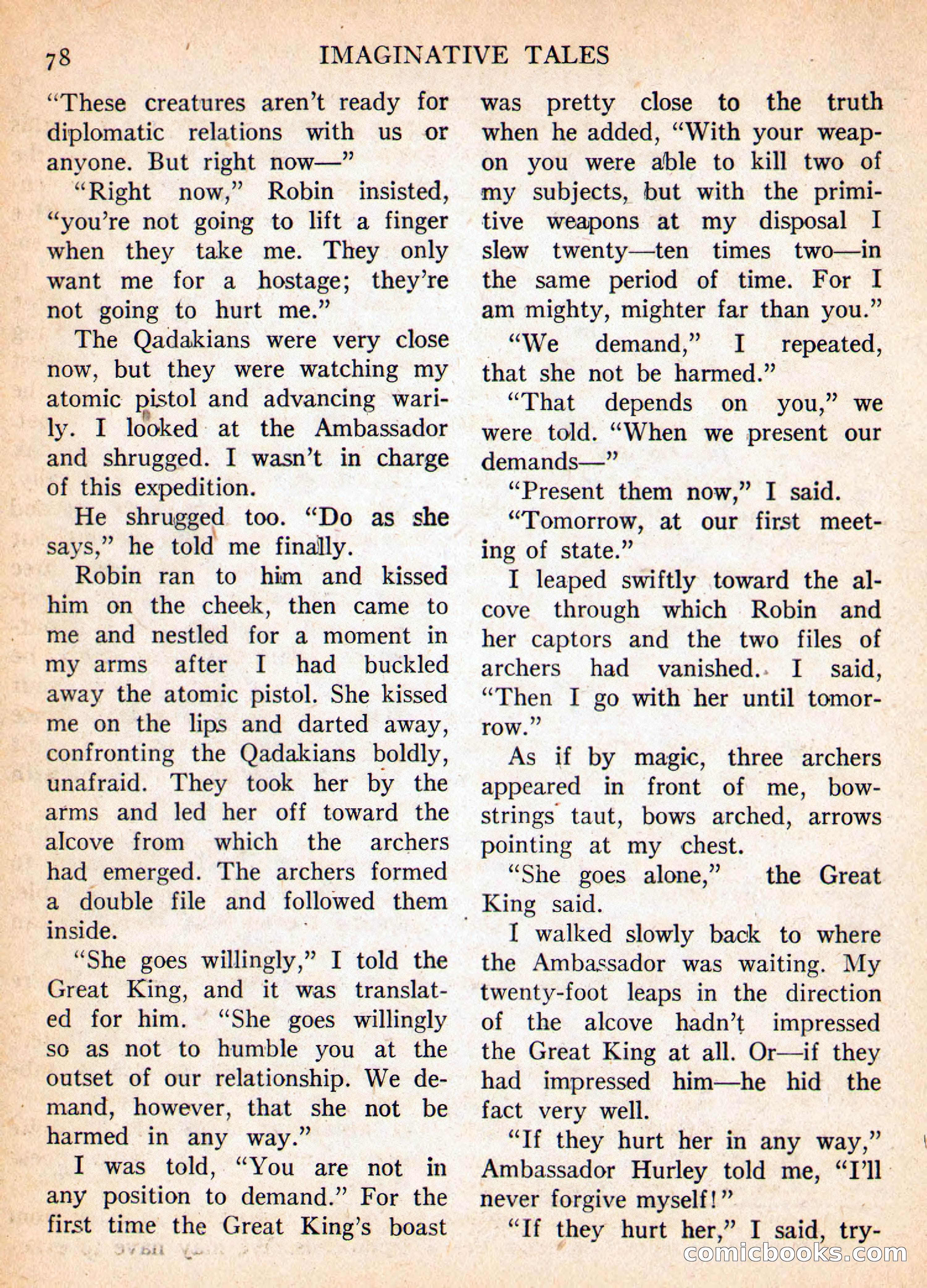 Imaginative Tales, January 1956 — page 78 of 132