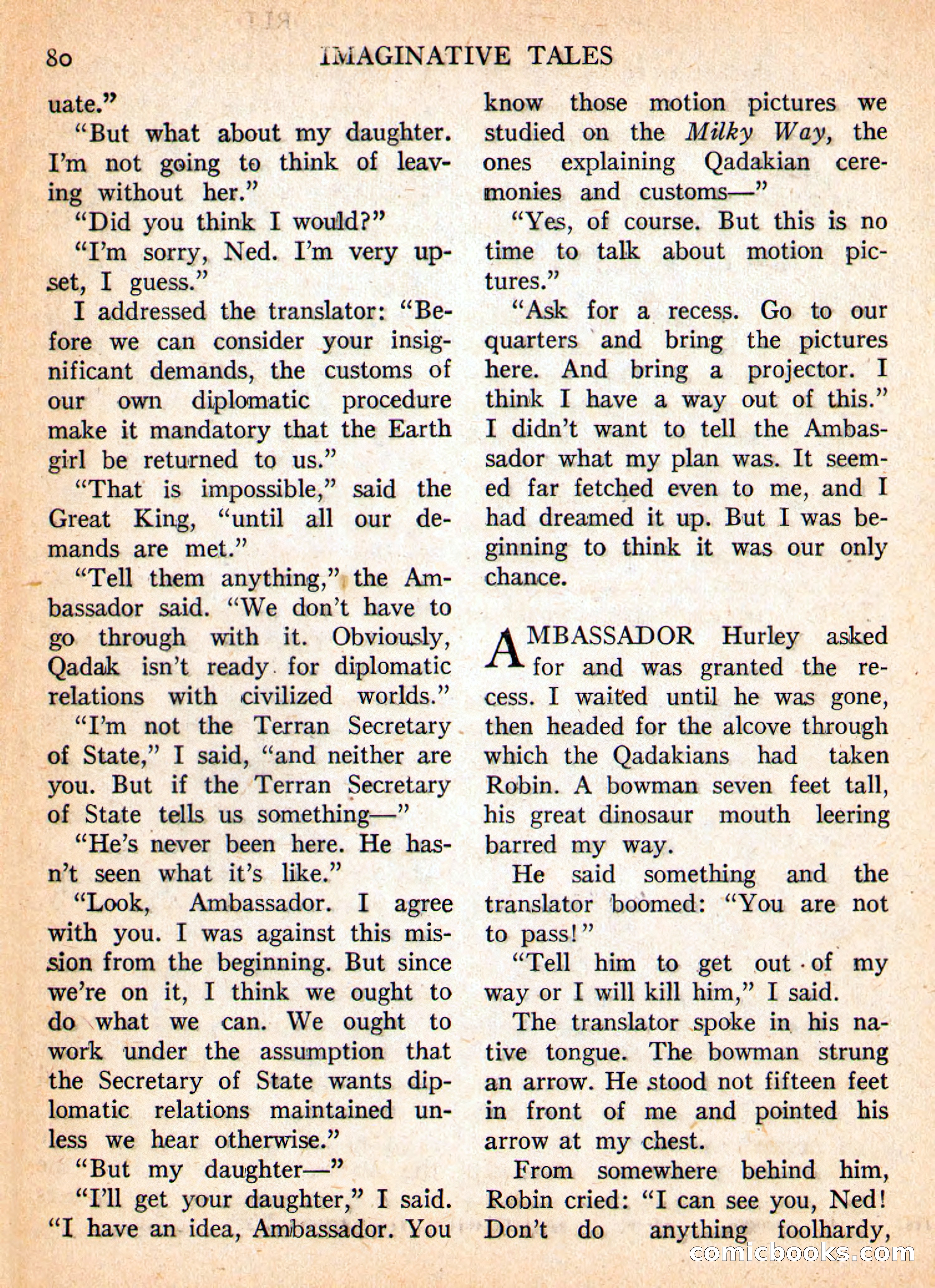 Imaginative Tales, January 1956 — page 80 of 132