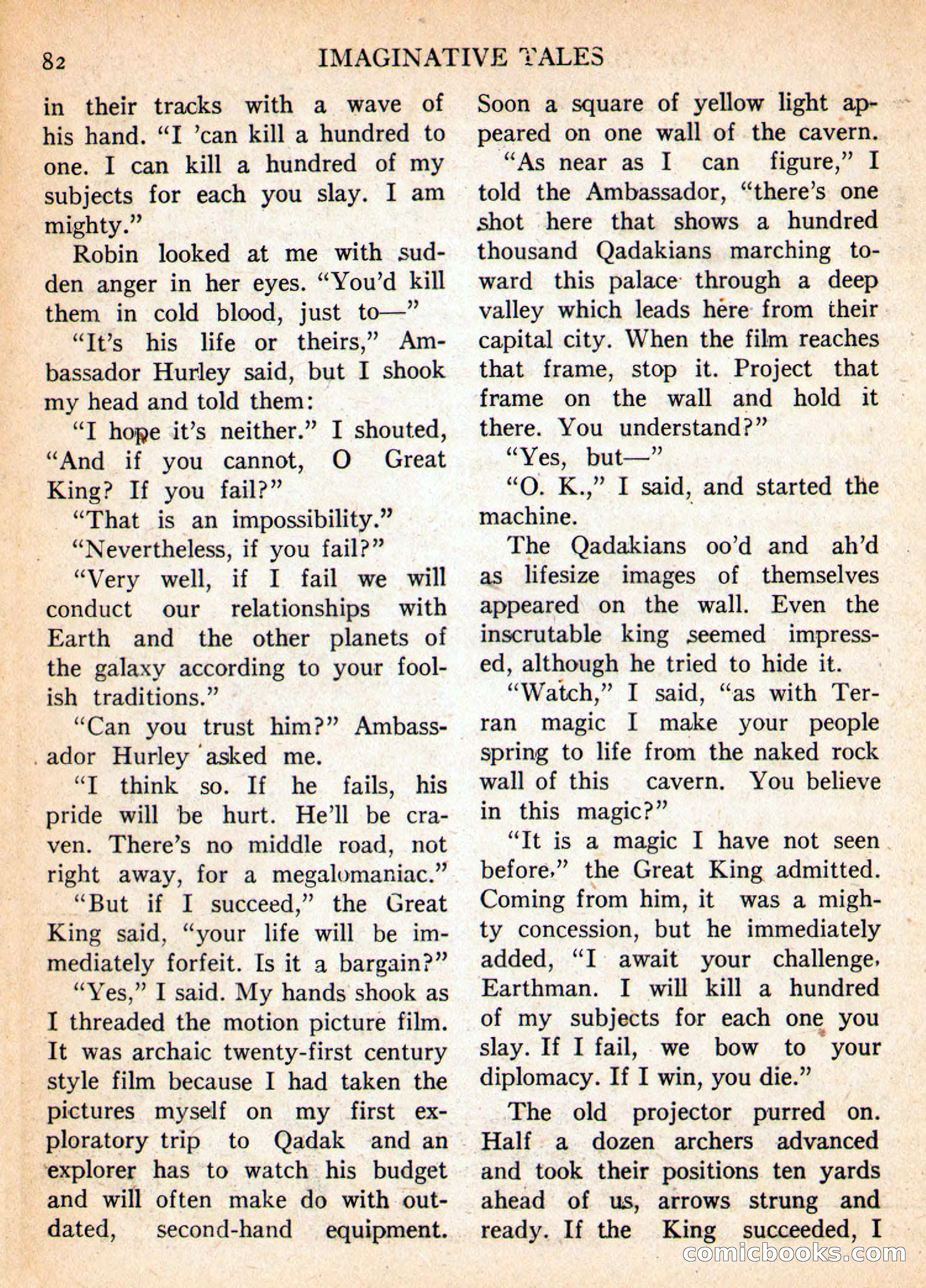 Imaginative Tales, January 1956 — page 82 of 132