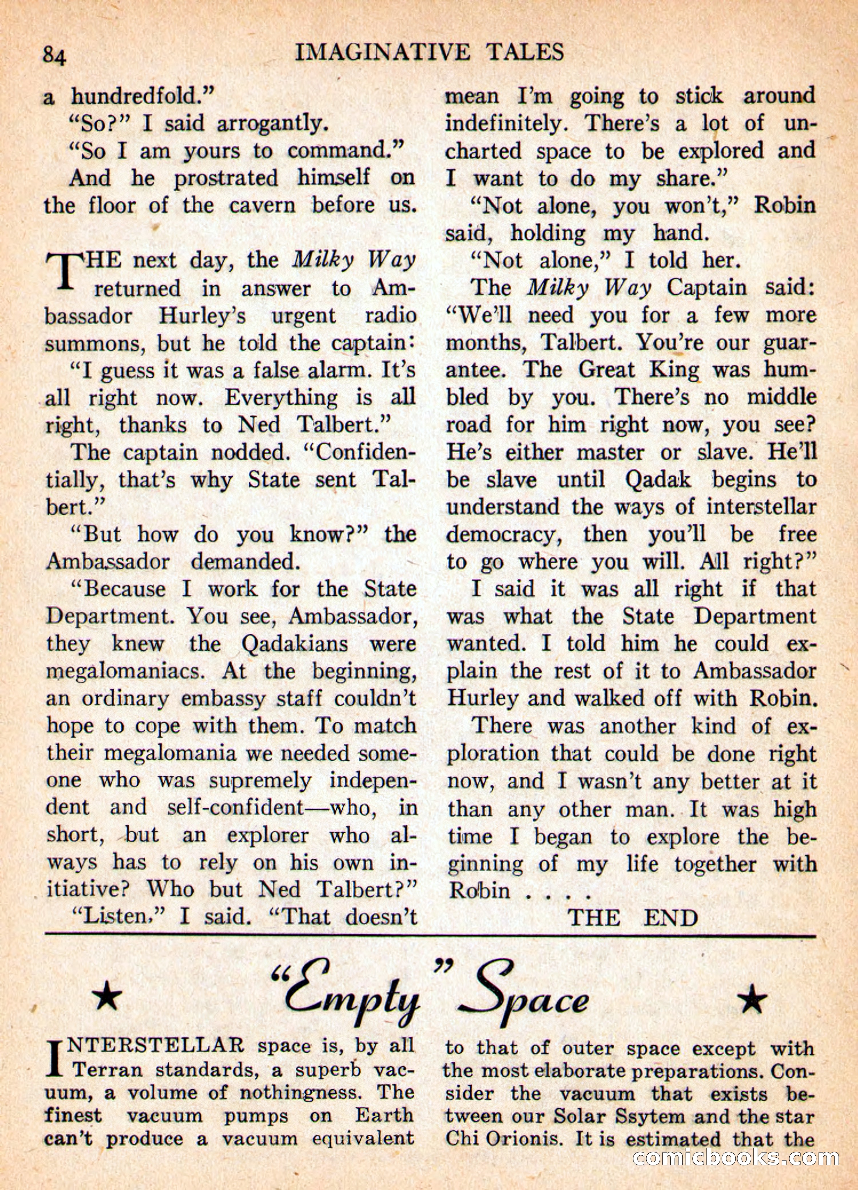Imaginative Tales, January 1956 — page 84 of 132