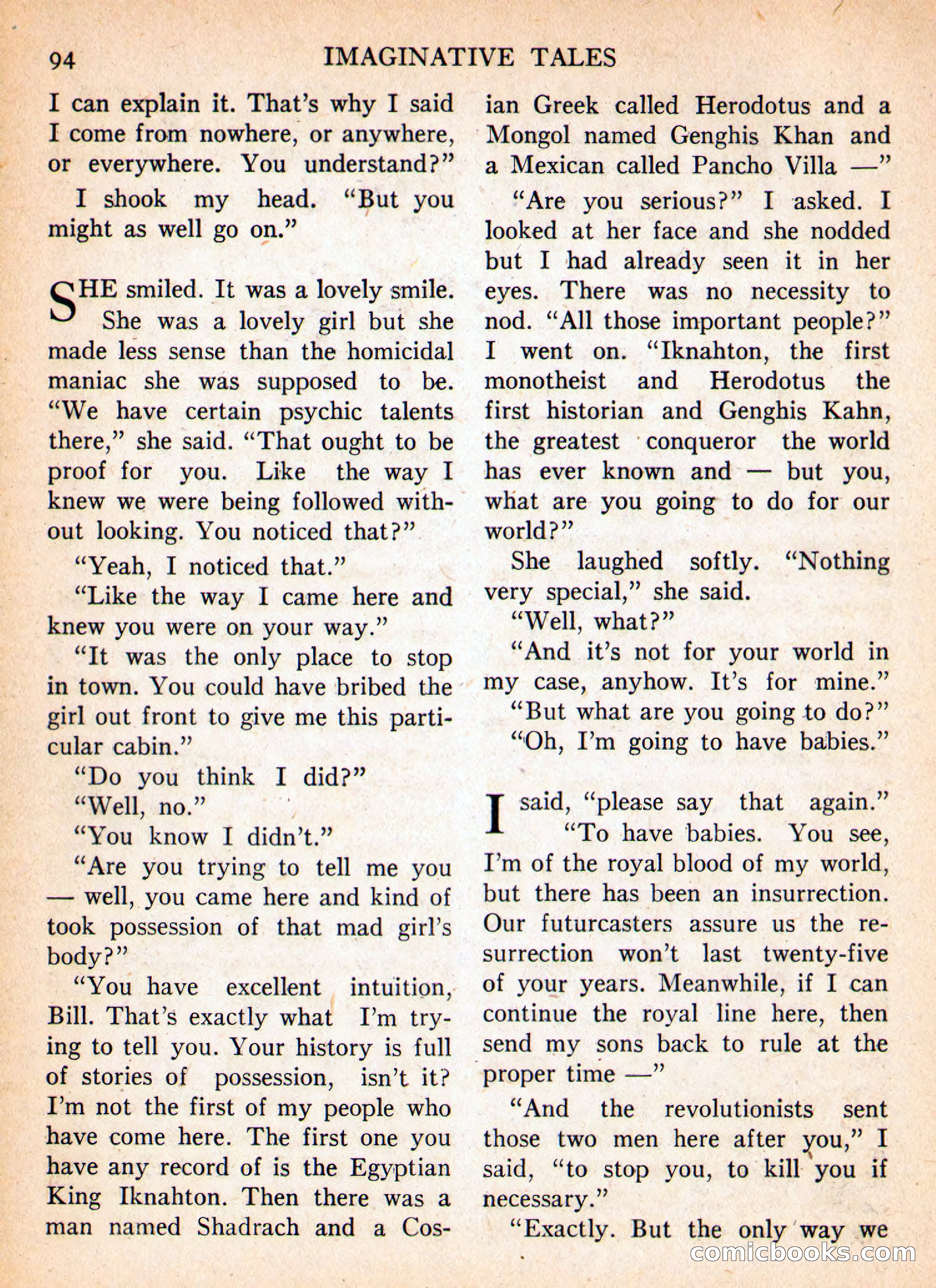 Imaginative Tales, January 1956 — page 94 of 132