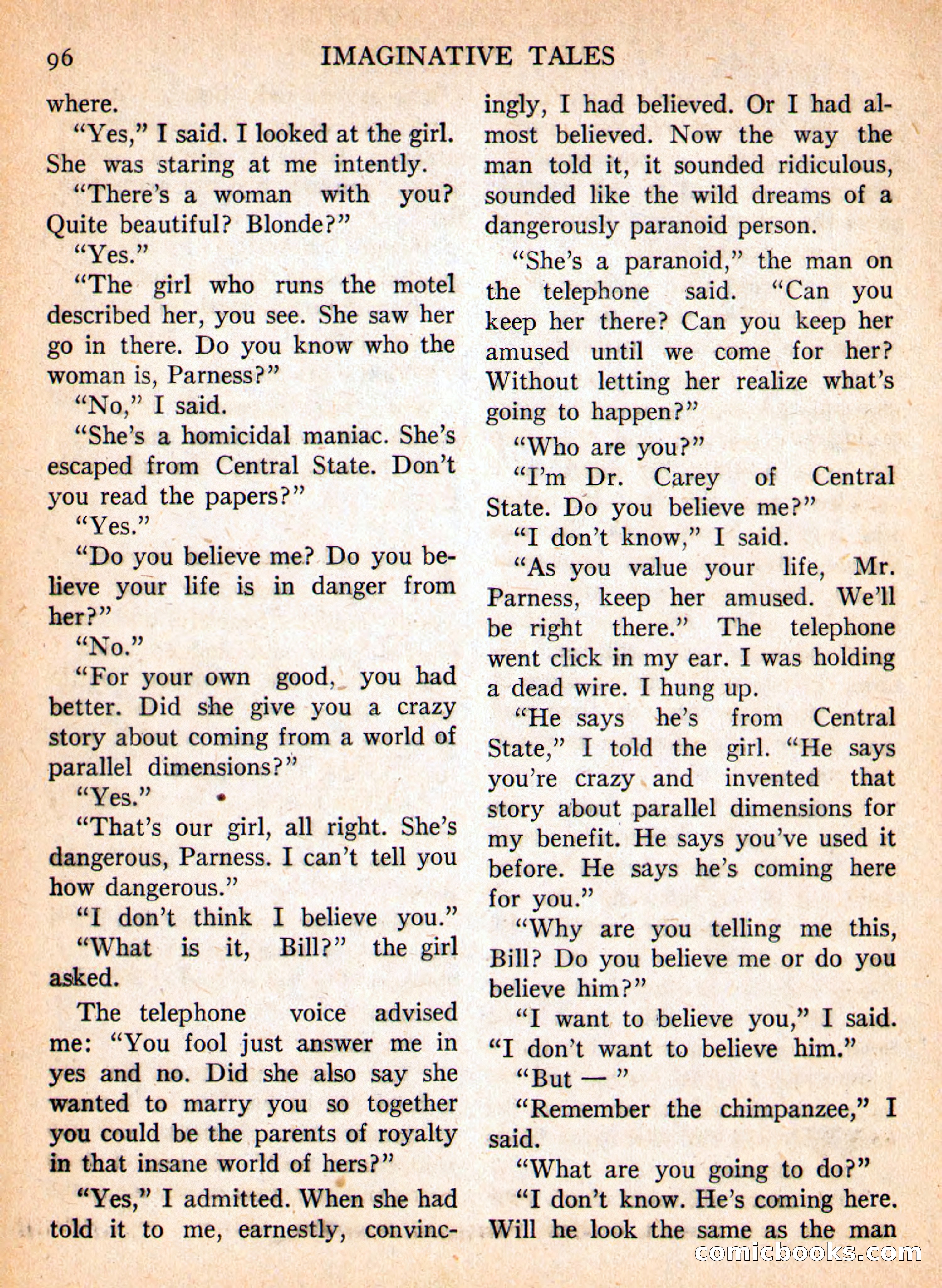 Imaginative Tales, January 1956 — page 96 of 132