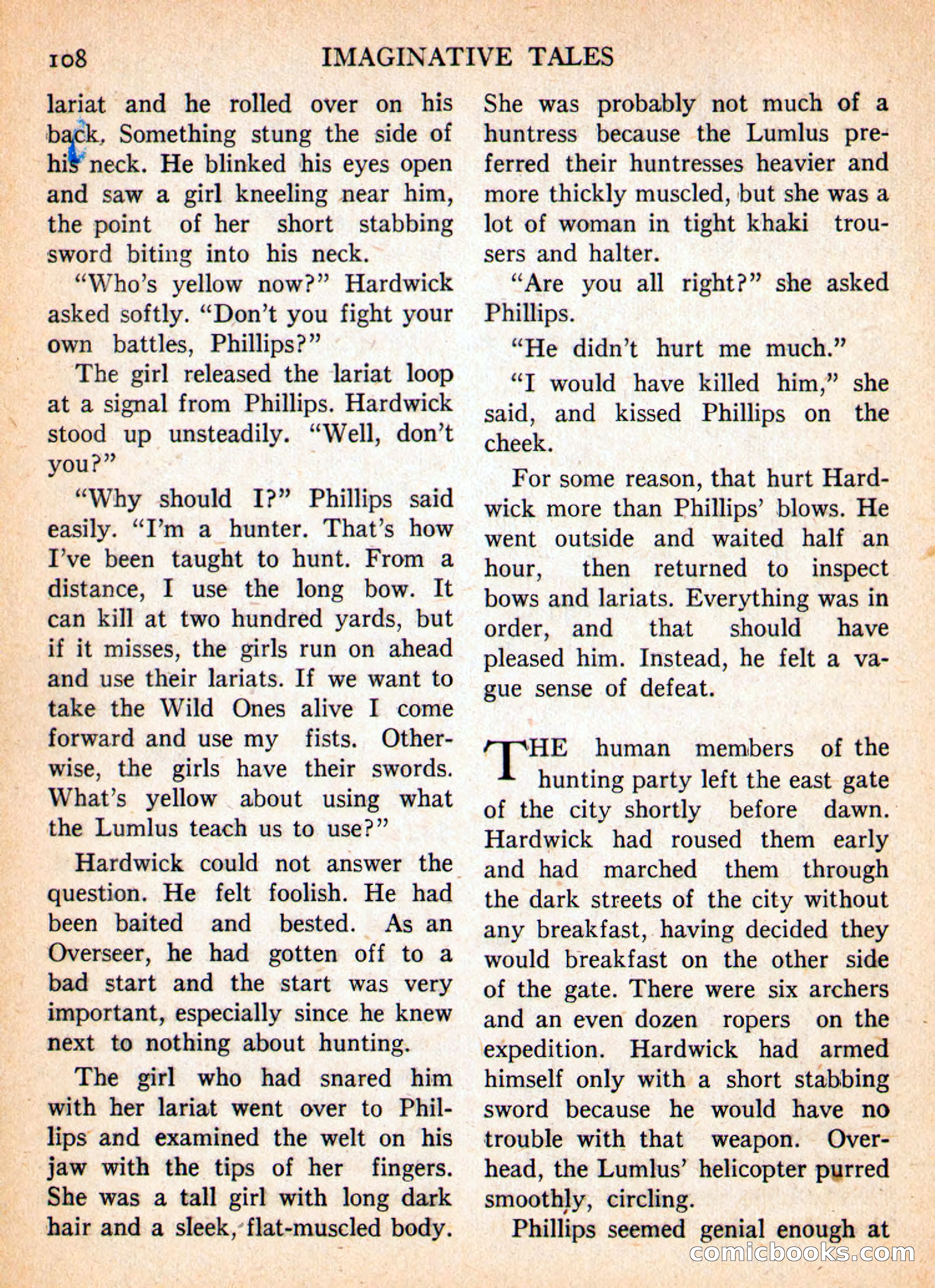 Imaginative Tales, January 1956 — page 108 of 132