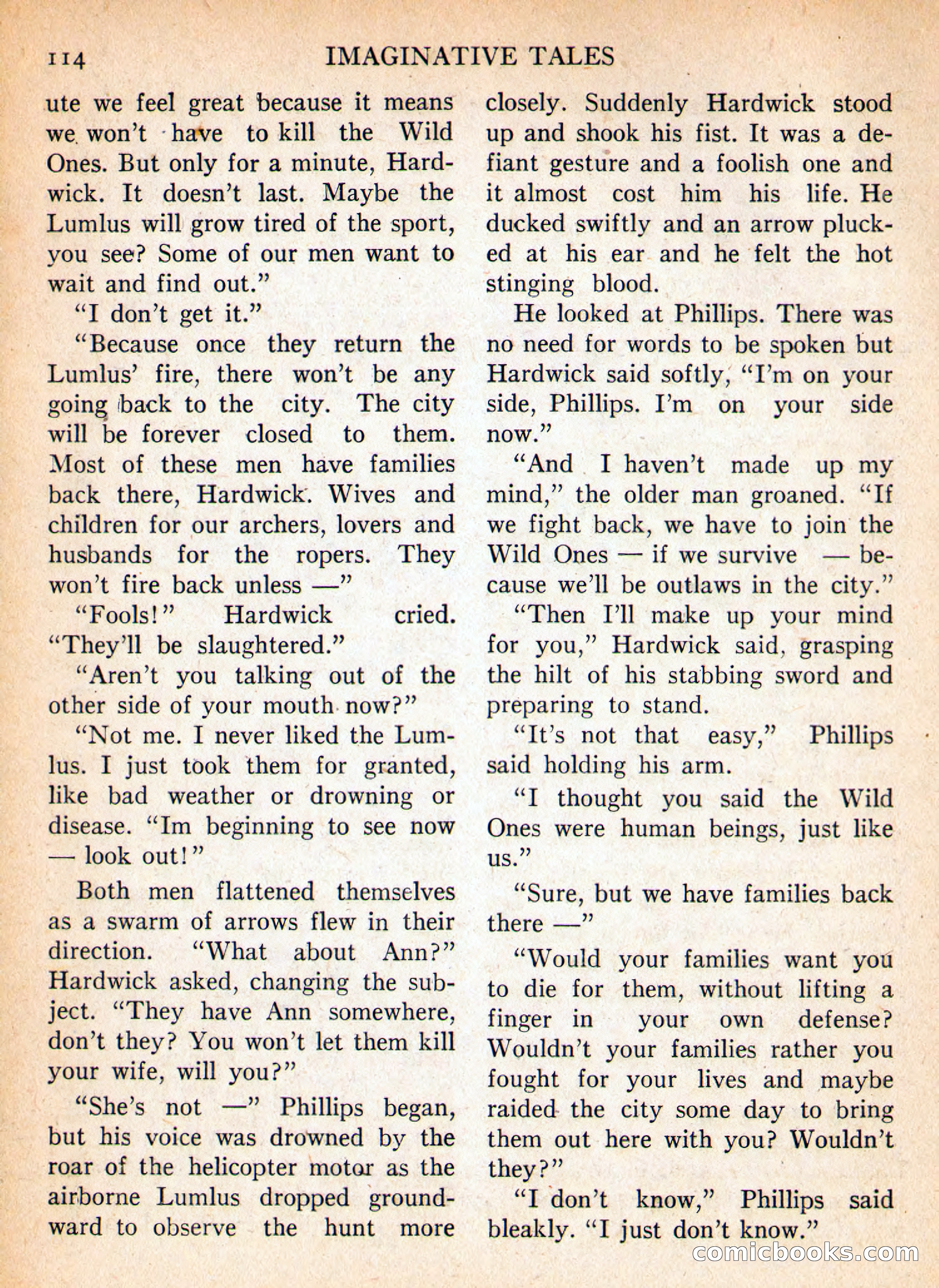 Imaginative Tales, January 1956 — page 114 of 132