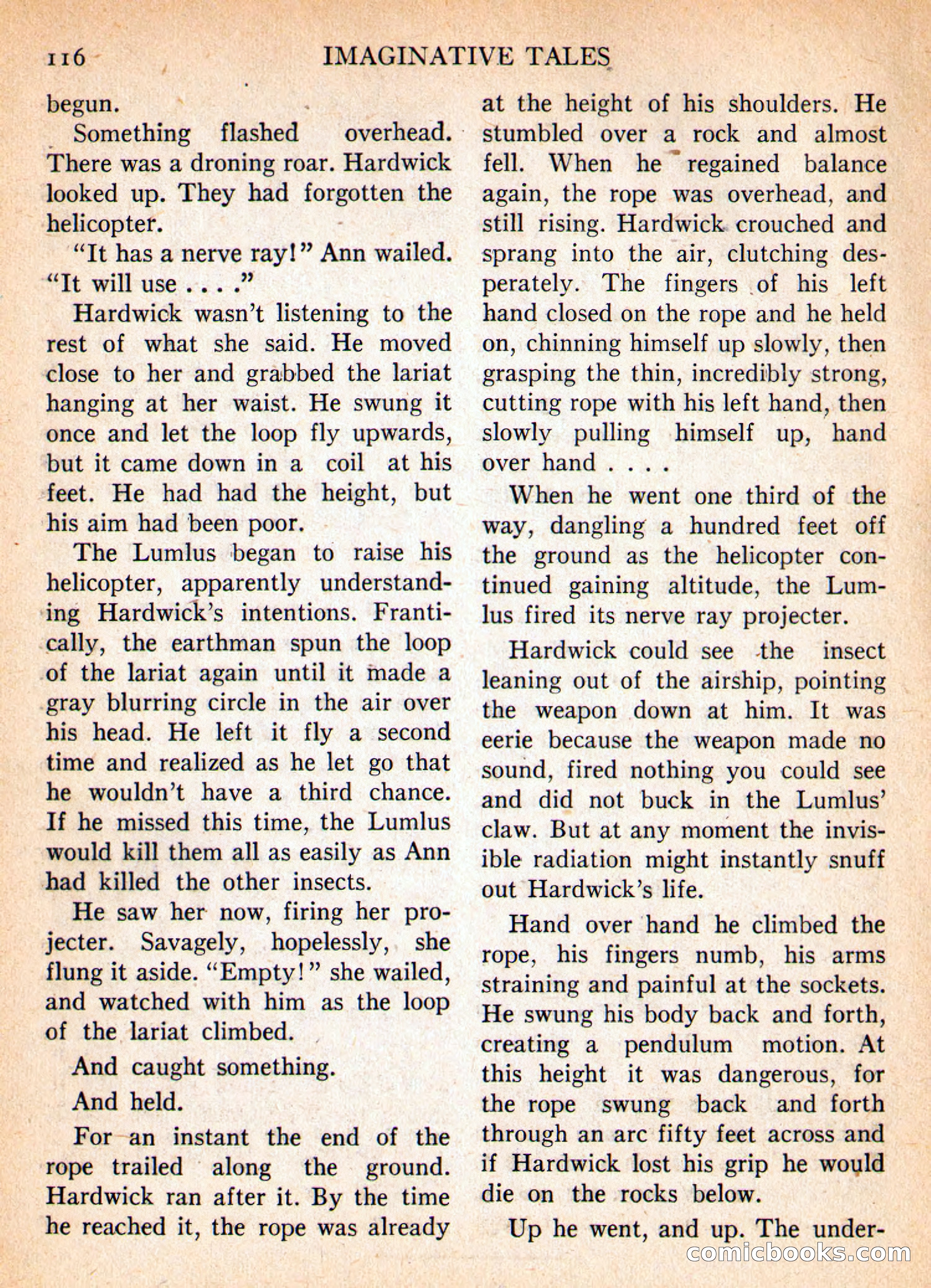 Imaginative Tales, January 1956 — page 116 of 132