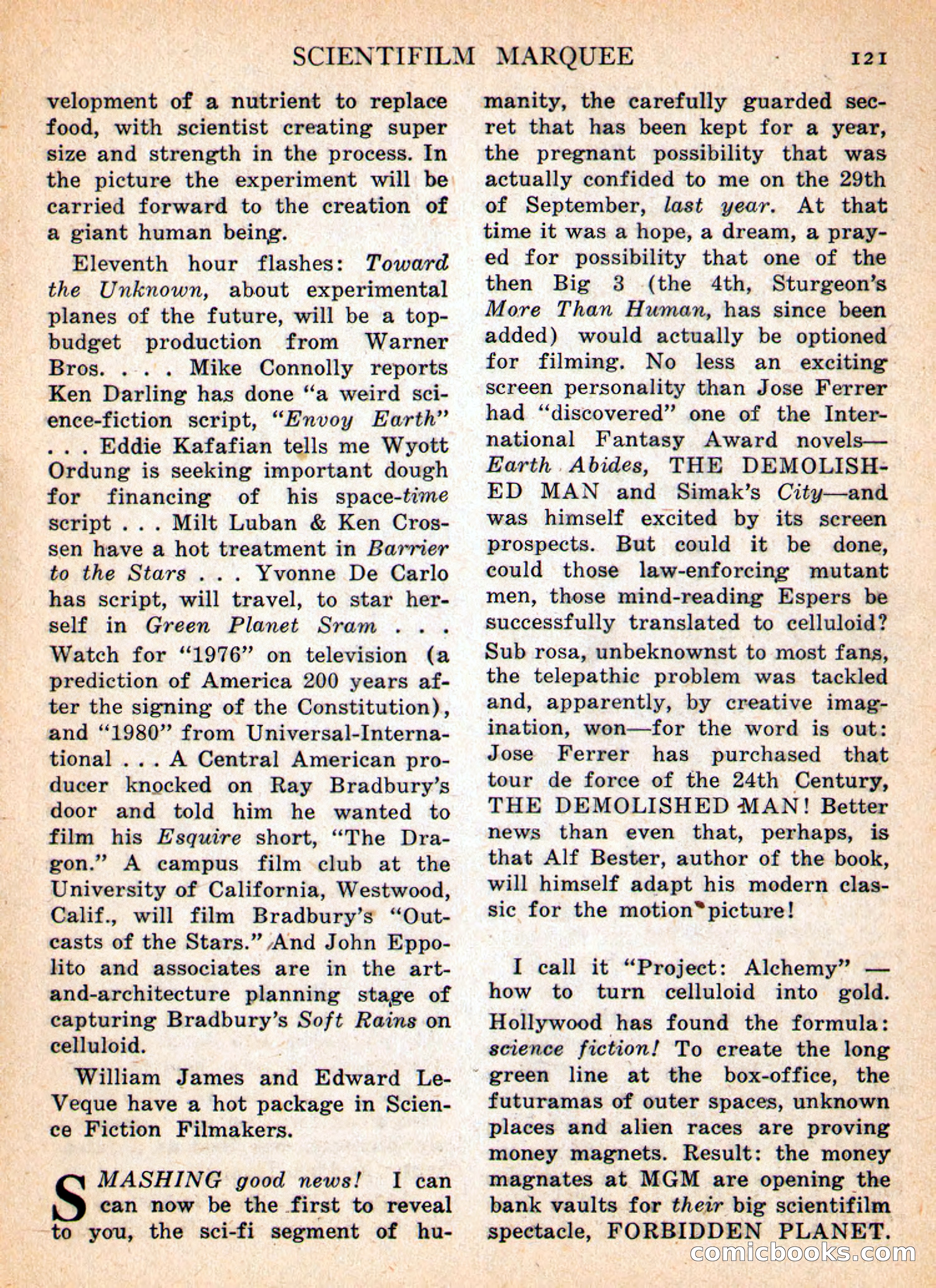Imaginative Tales, January 1956 — page 121 of 132