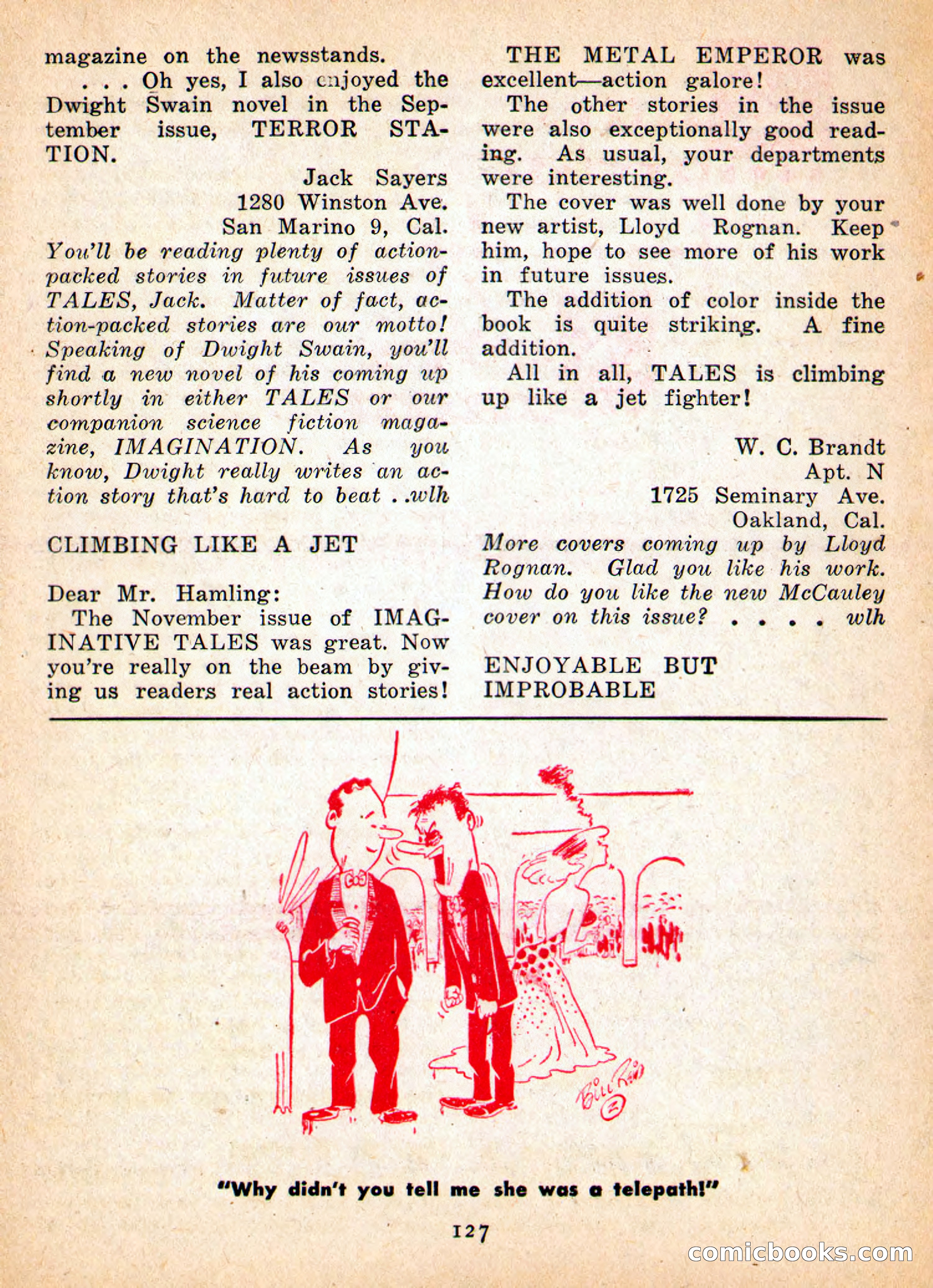 Imaginative Tales, January 1956 — page 127 of 132