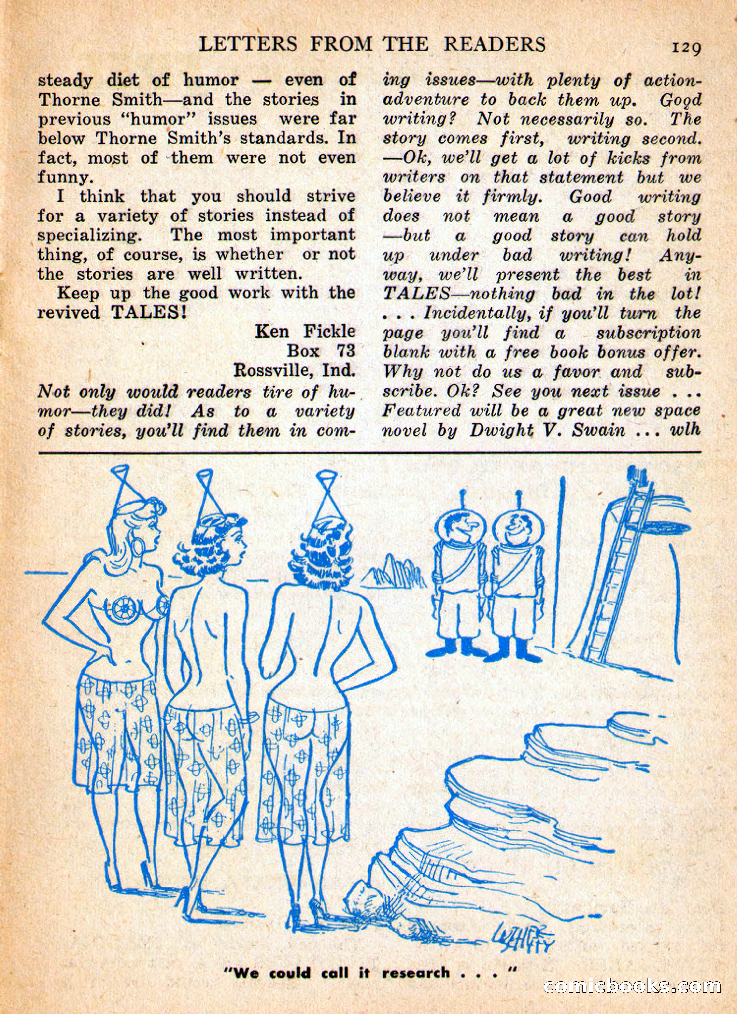 Imaginative Tales, January 1956 — page 129 of 132