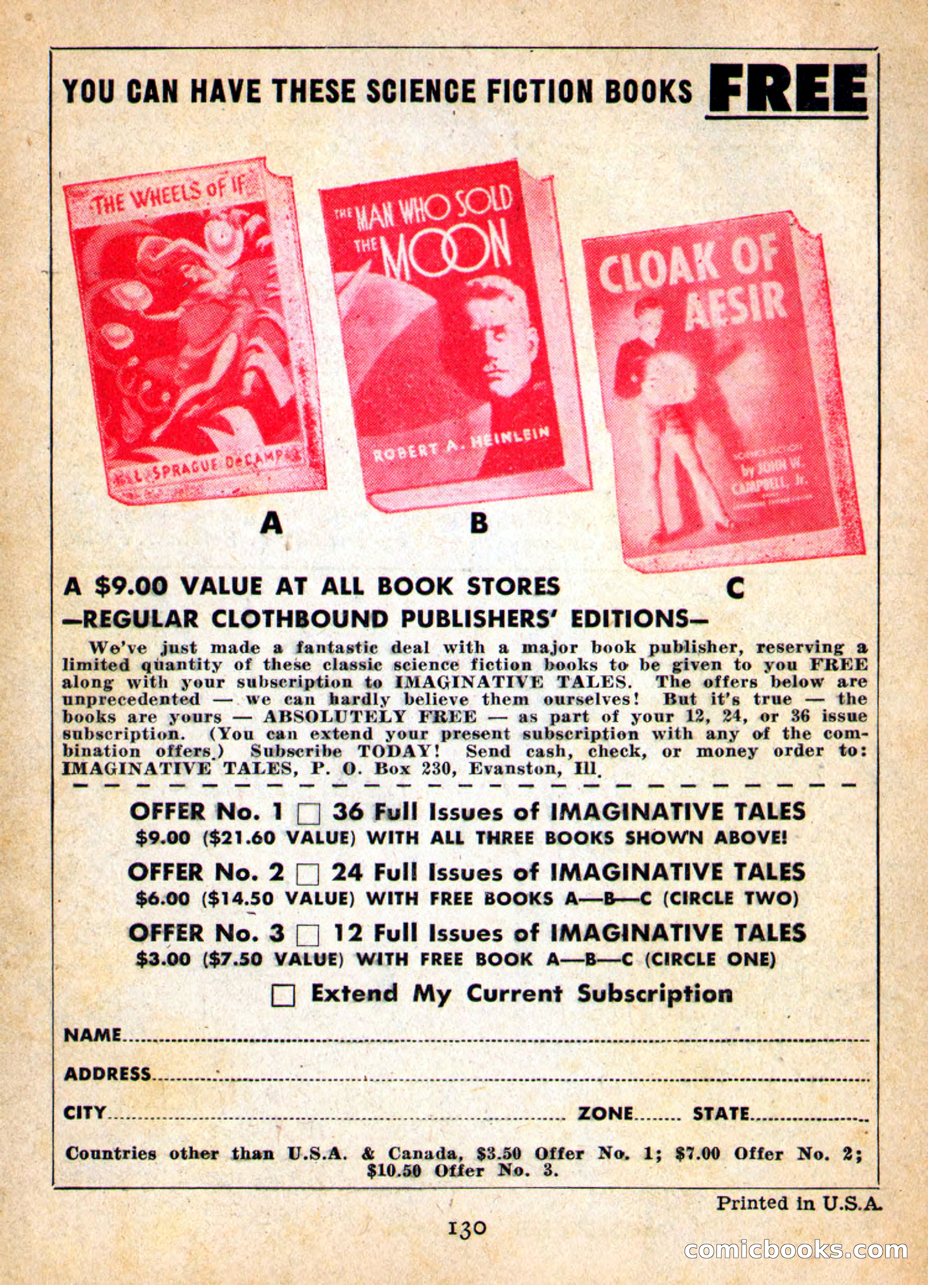 Imaginative Tales, January 1956 — page 130 of 132