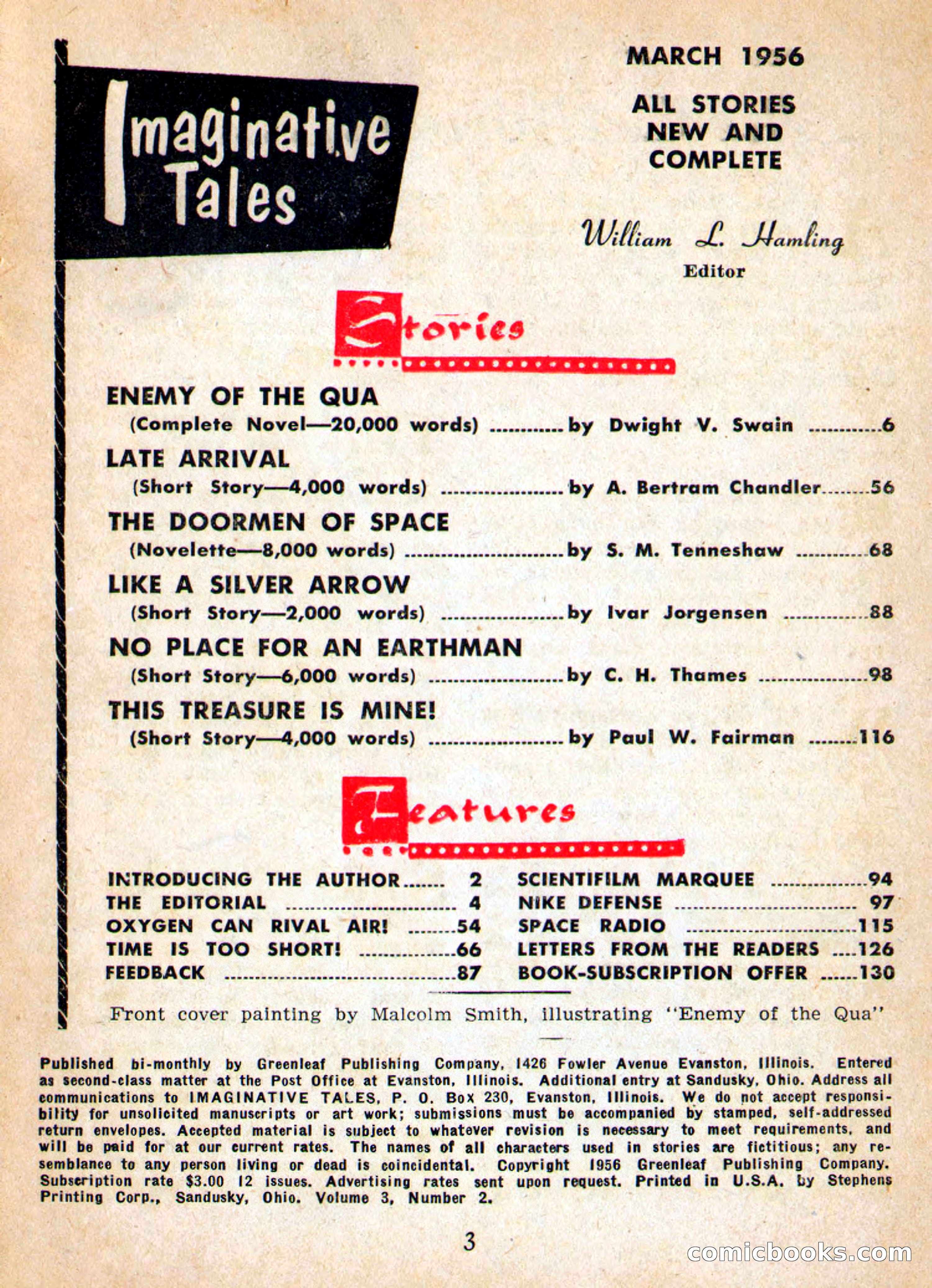 Imaginative Tales, March 1956 — page 3 of 132