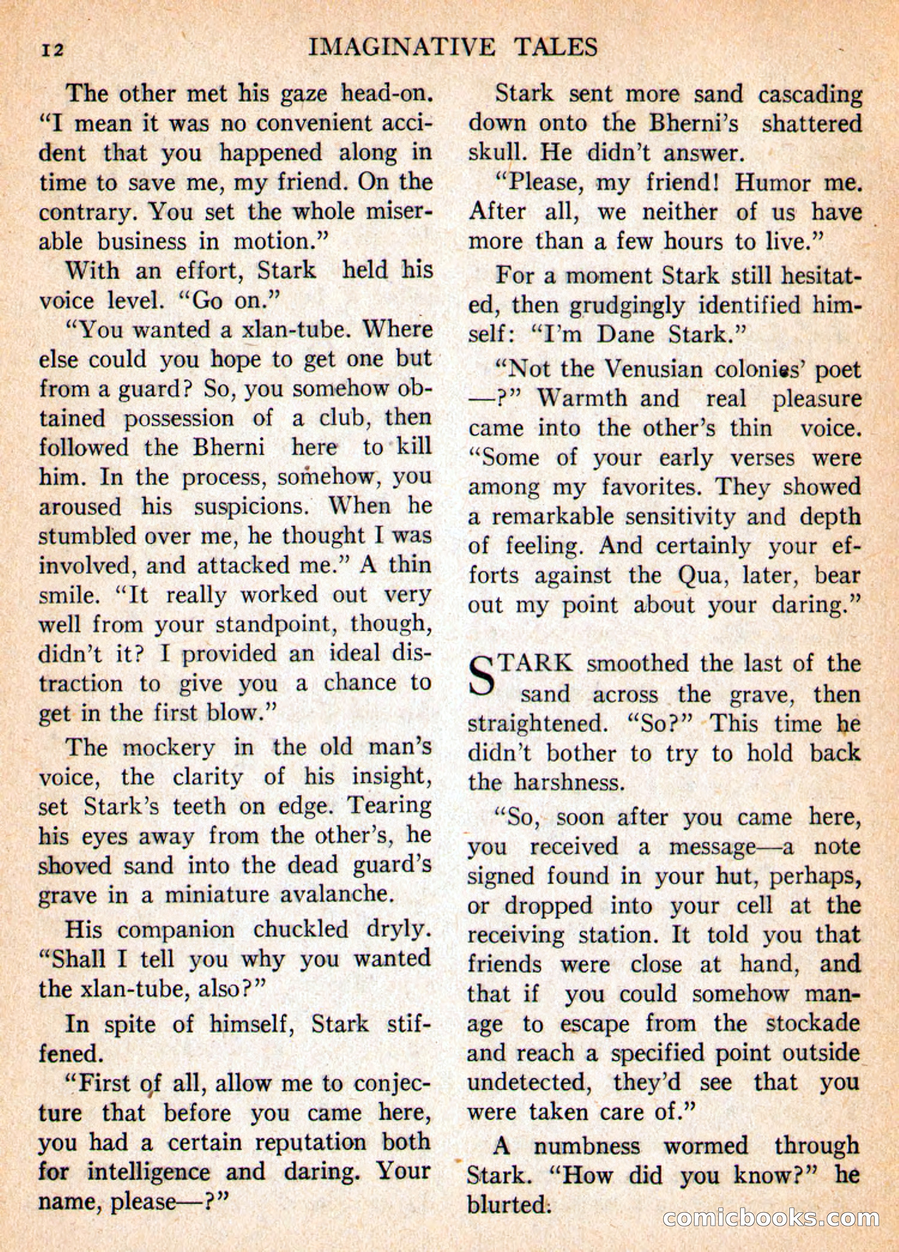Imaginative Tales, March 1956 — page 12 of 132