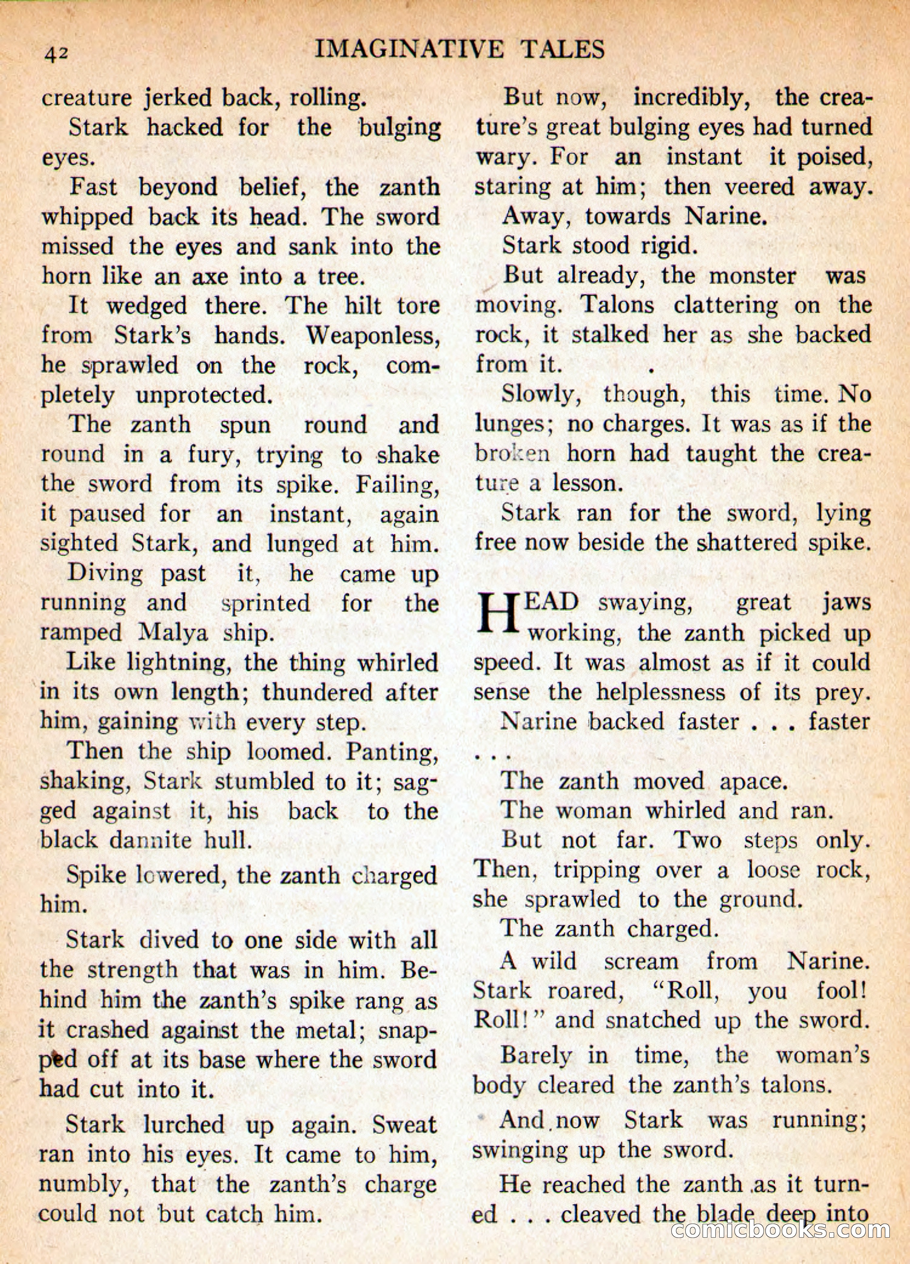 Imaginative Tales, March 1956 — page 42 of 132