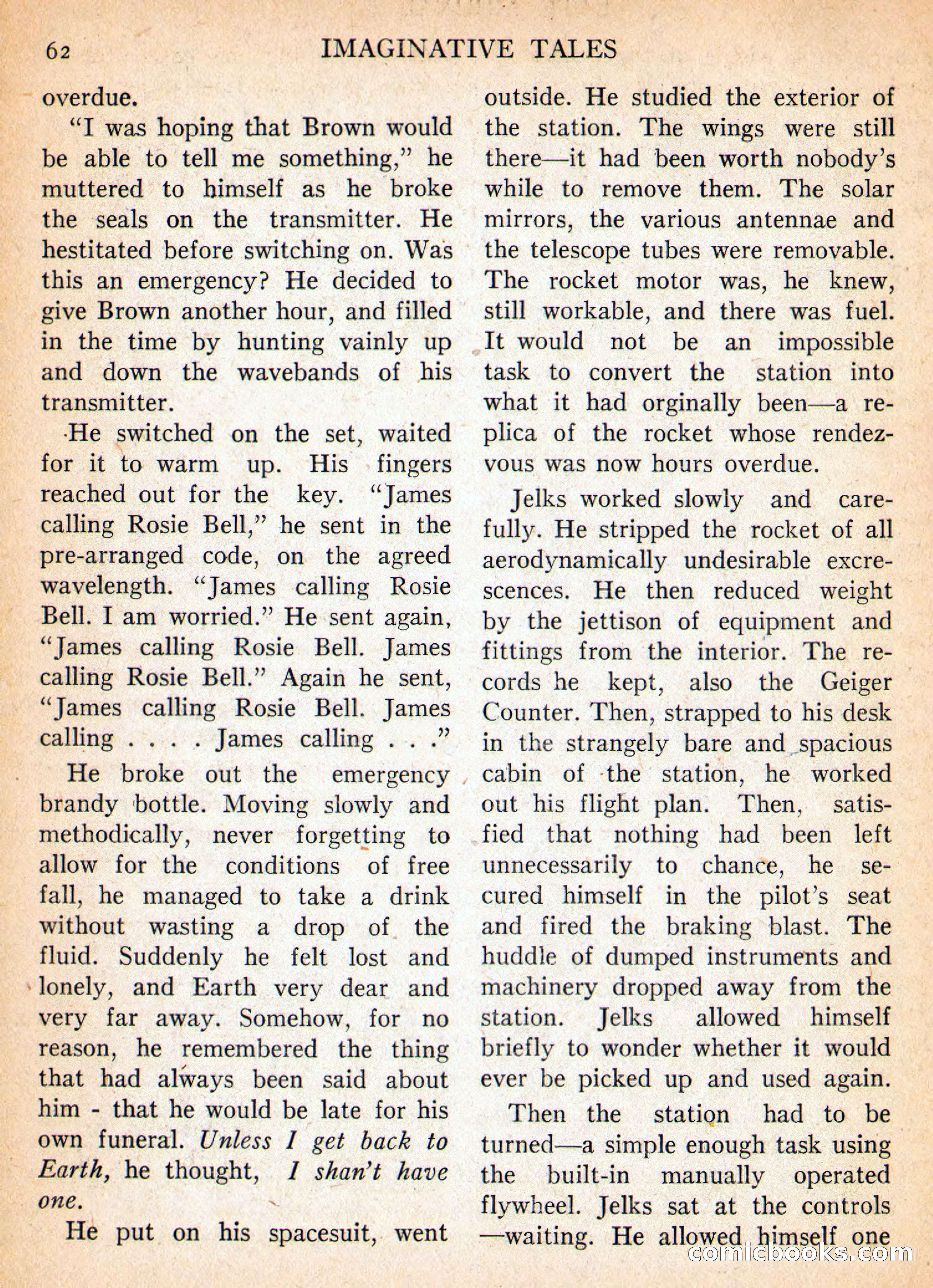 Imaginative Tales, March 1956 — page 62 of 132
