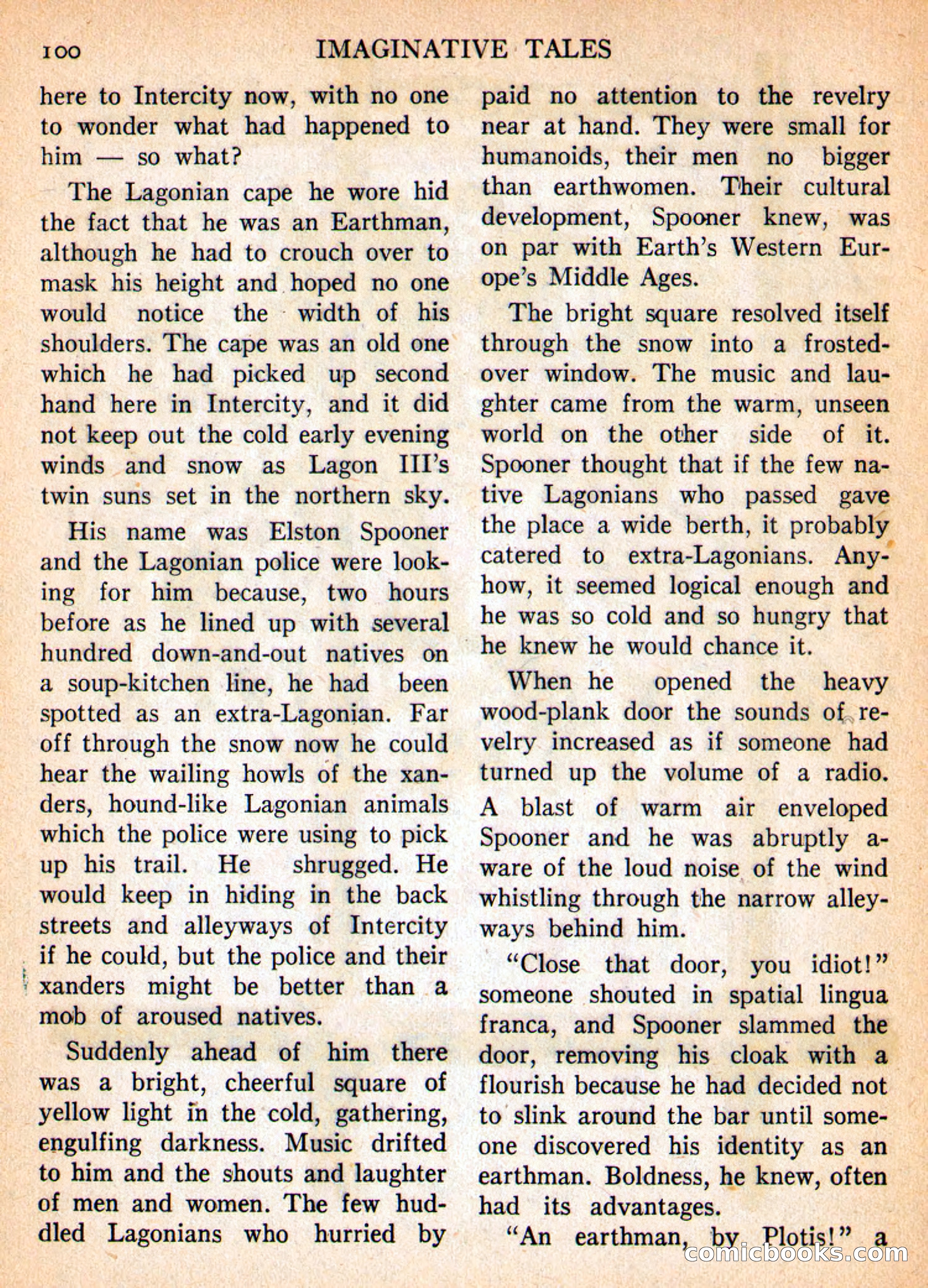 Imaginative Tales, March 1956 — page 100 of 132
