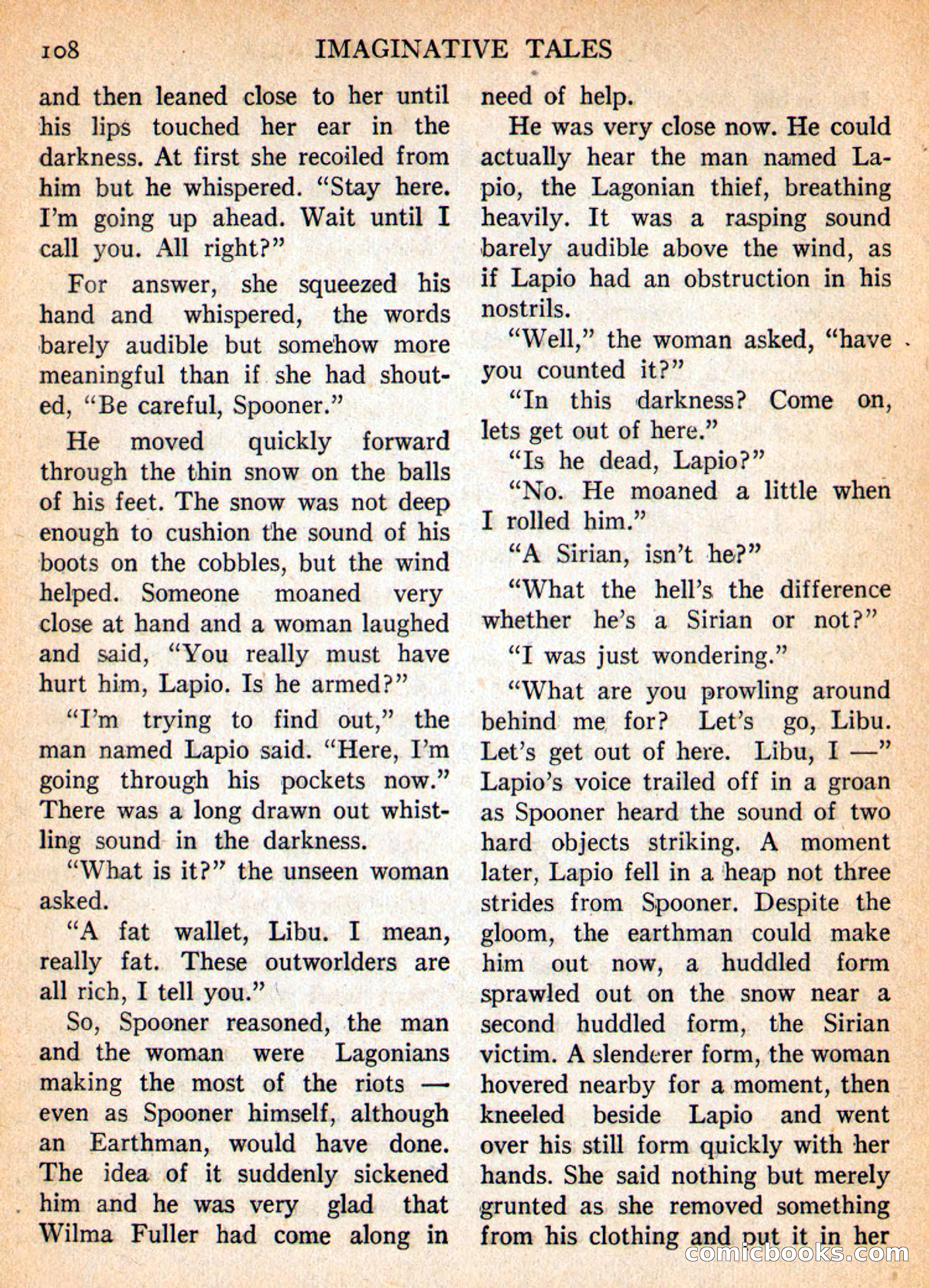 Imaginative Tales, March 1956 — page 108 of 132