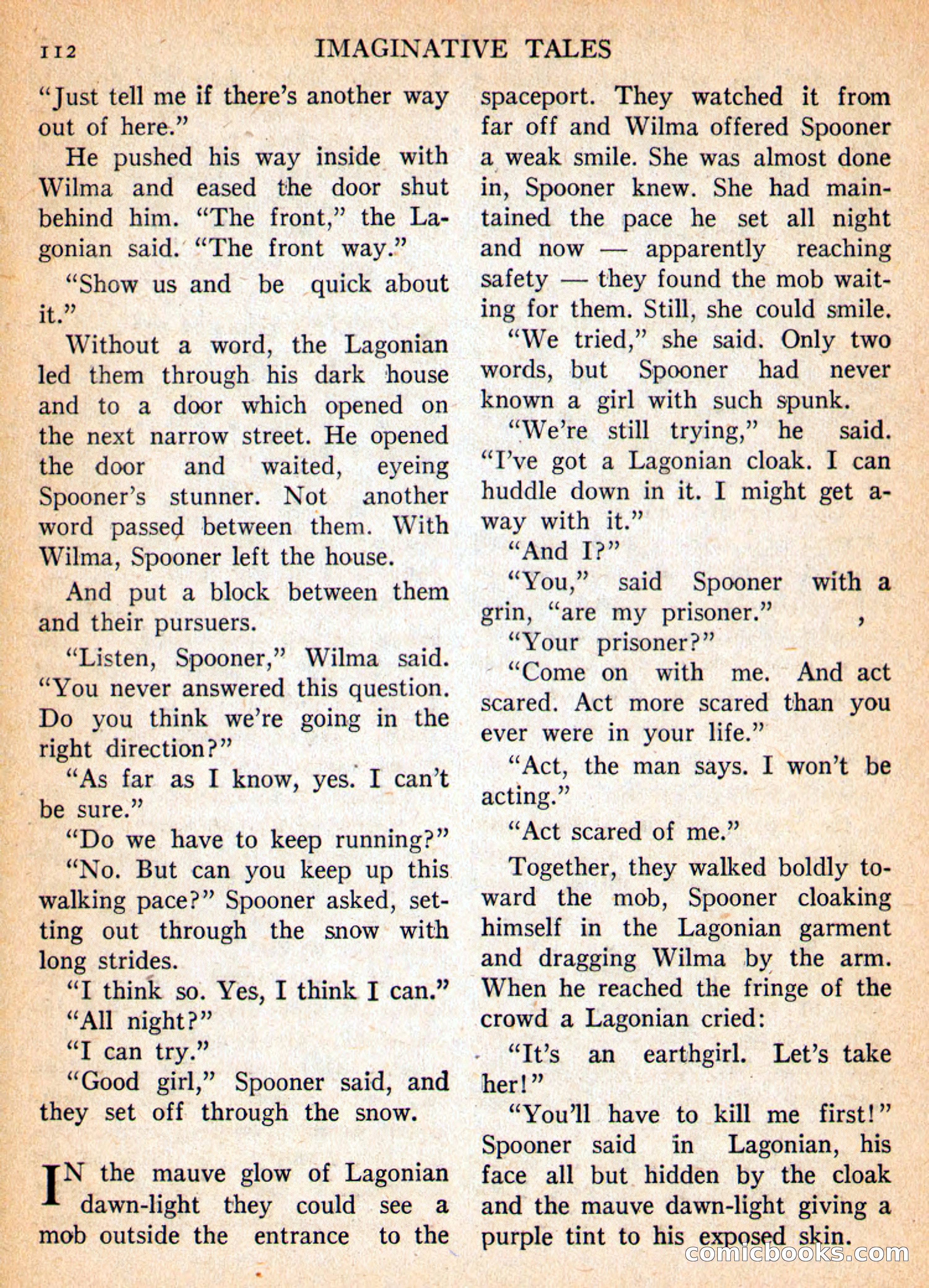 Imaginative Tales, March 1956 — page 112 of 132