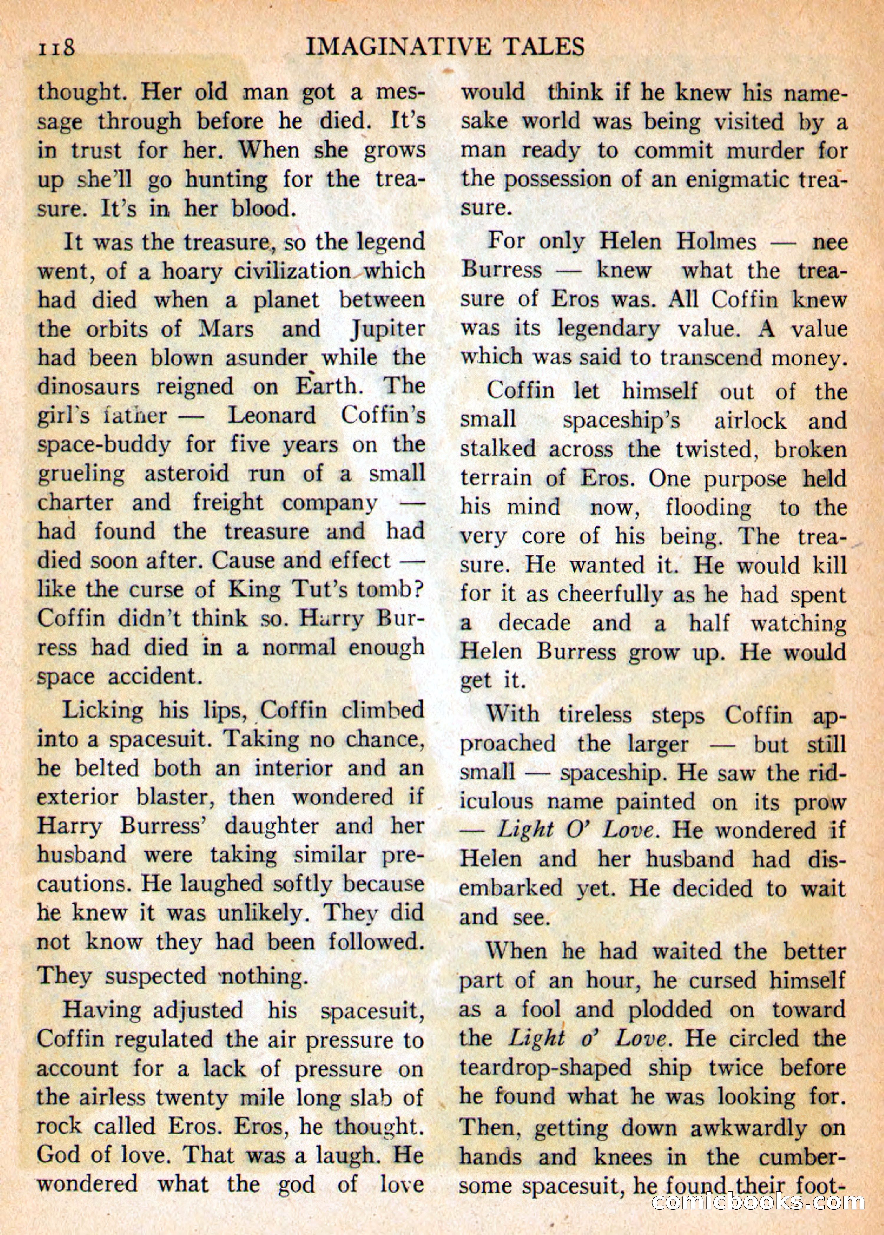 Imaginative Tales, March 1956 — page 118 of 132