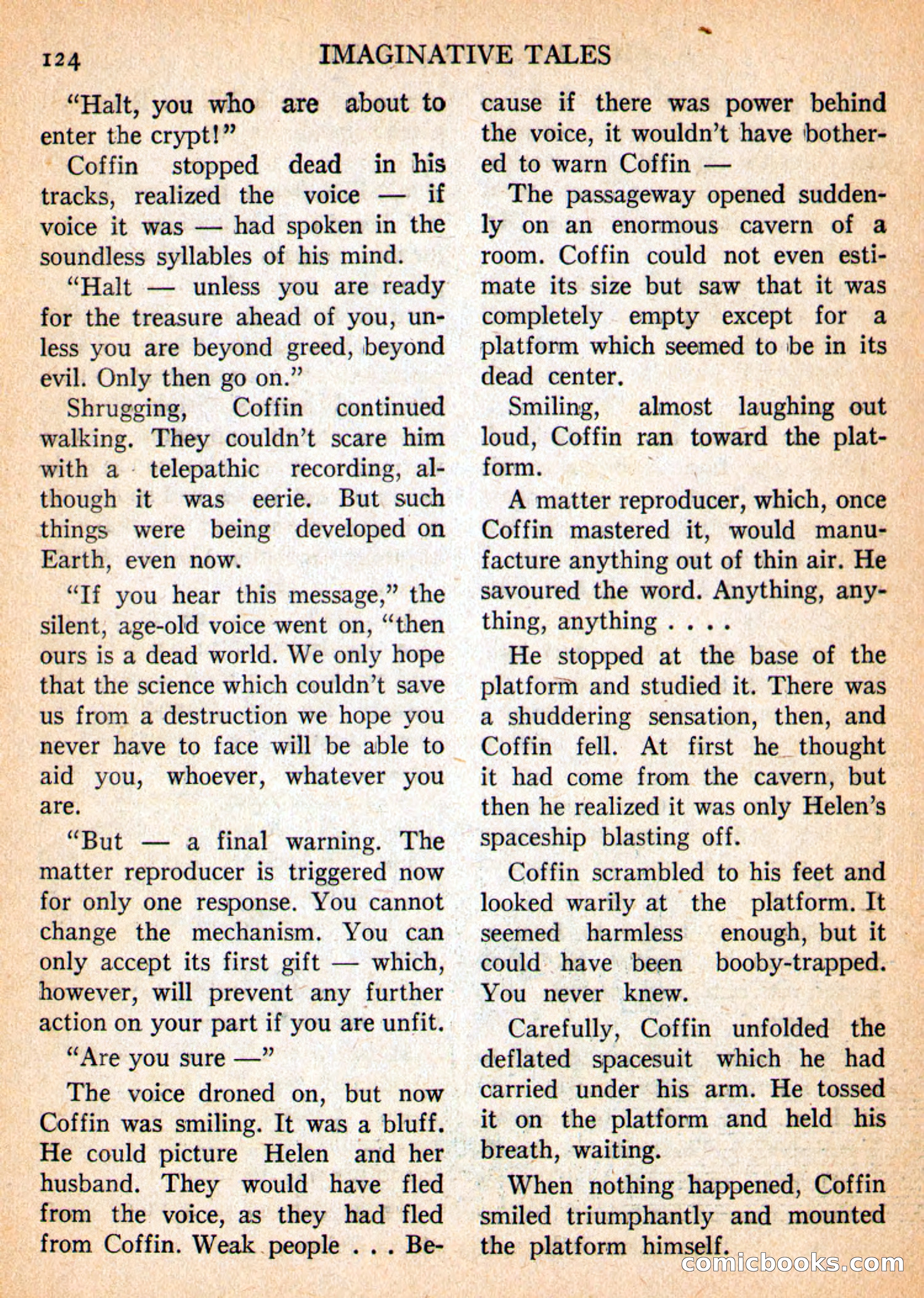 Imaginative Tales, March 1956 — page 124 of 132