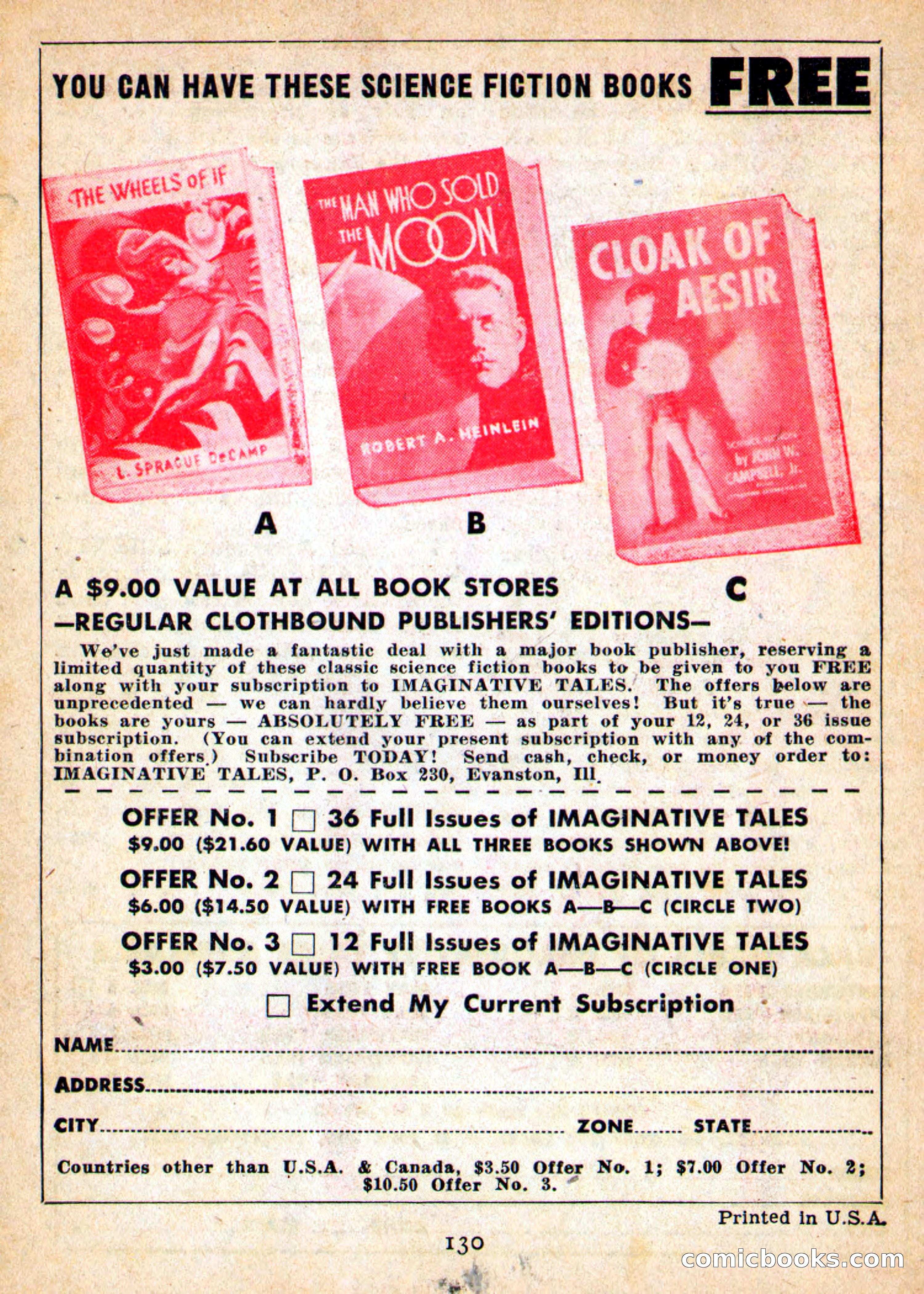 Imaginative Tales, March 1956 — page 130 of 132