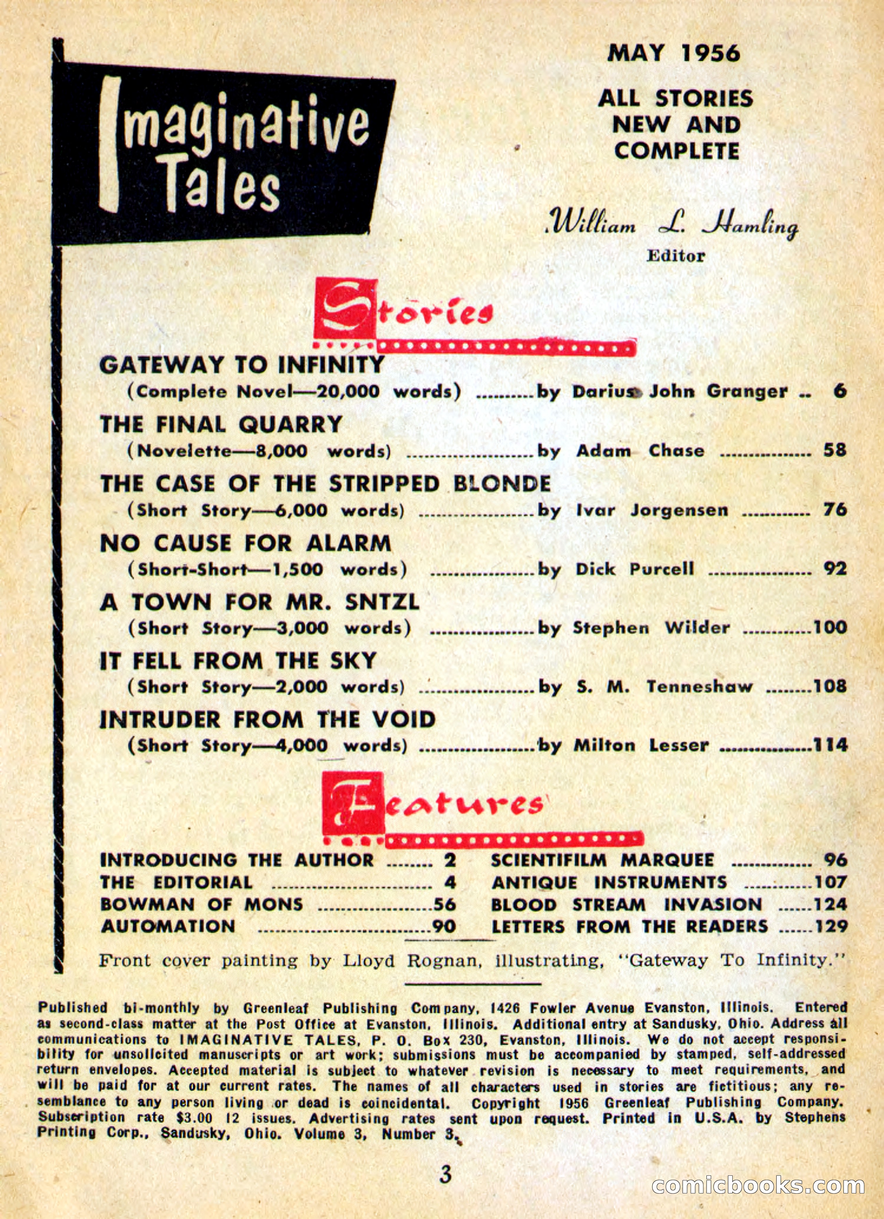 Imaginative Tales, May 1956 — page 3 of 132