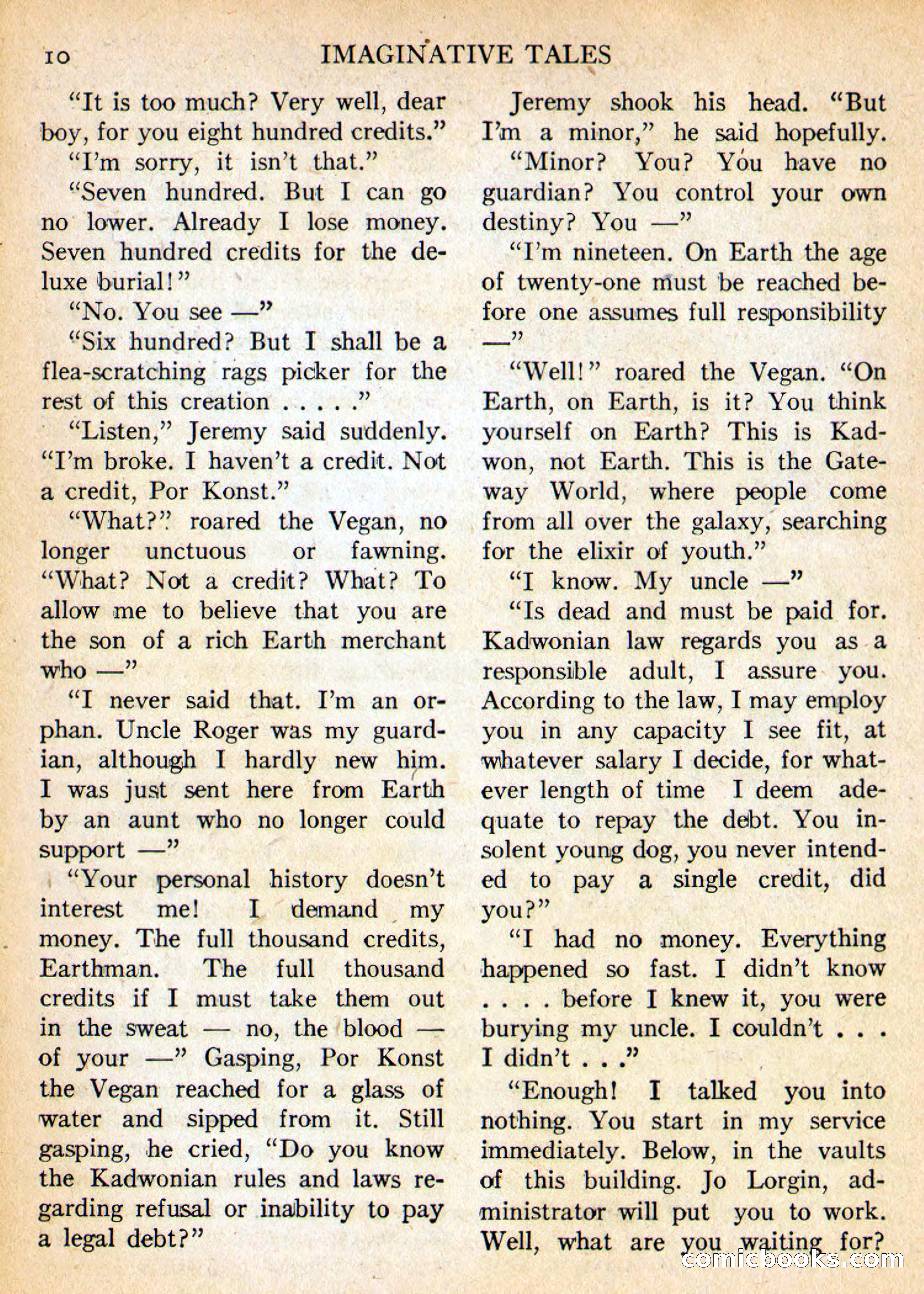 Imaginative Tales, May 1956 — page 10 of 132