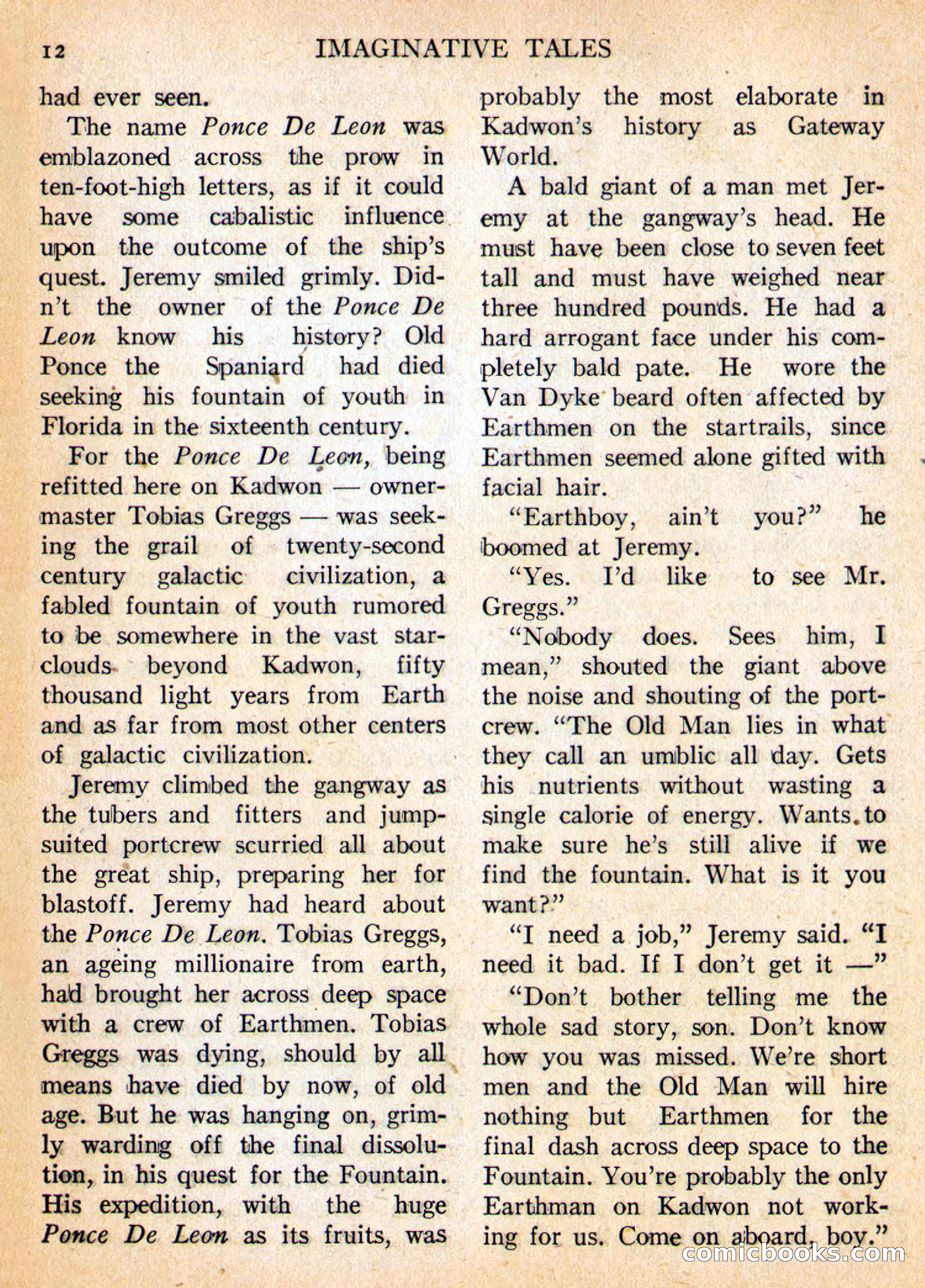 Imaginative Tales, May 1956 — page 12 of 132
