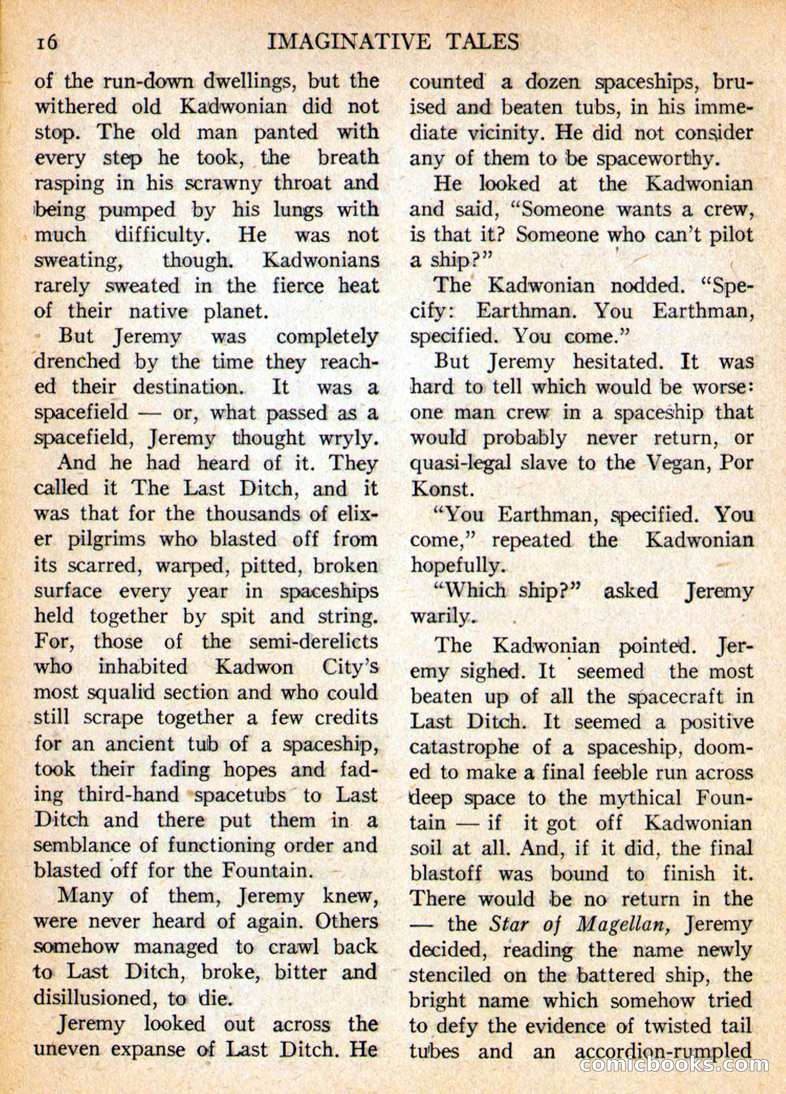 Imaginative Tales, May 1956 — page 16 of 132