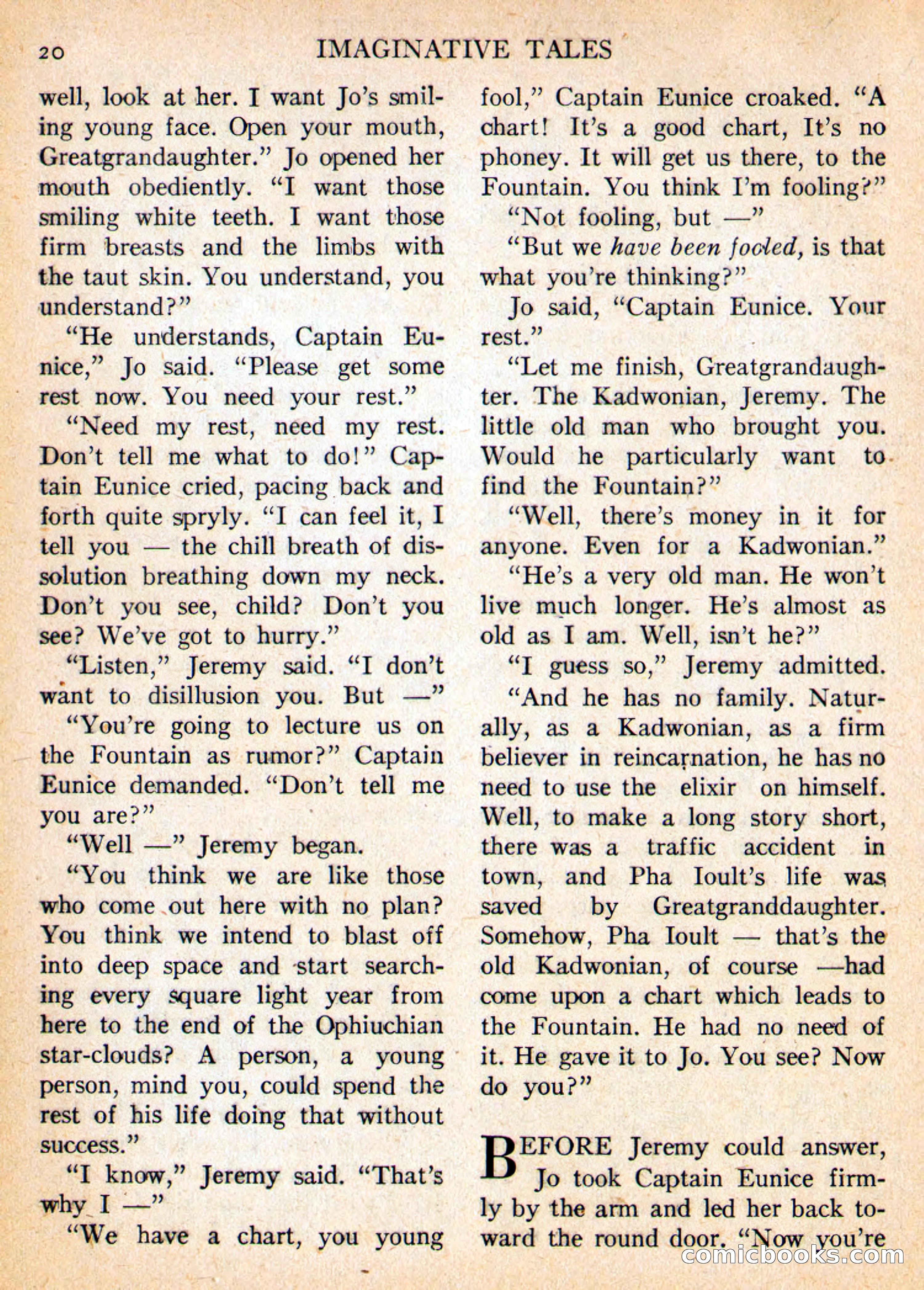 Imaginative Tales, May 1956 — page 20 of 132