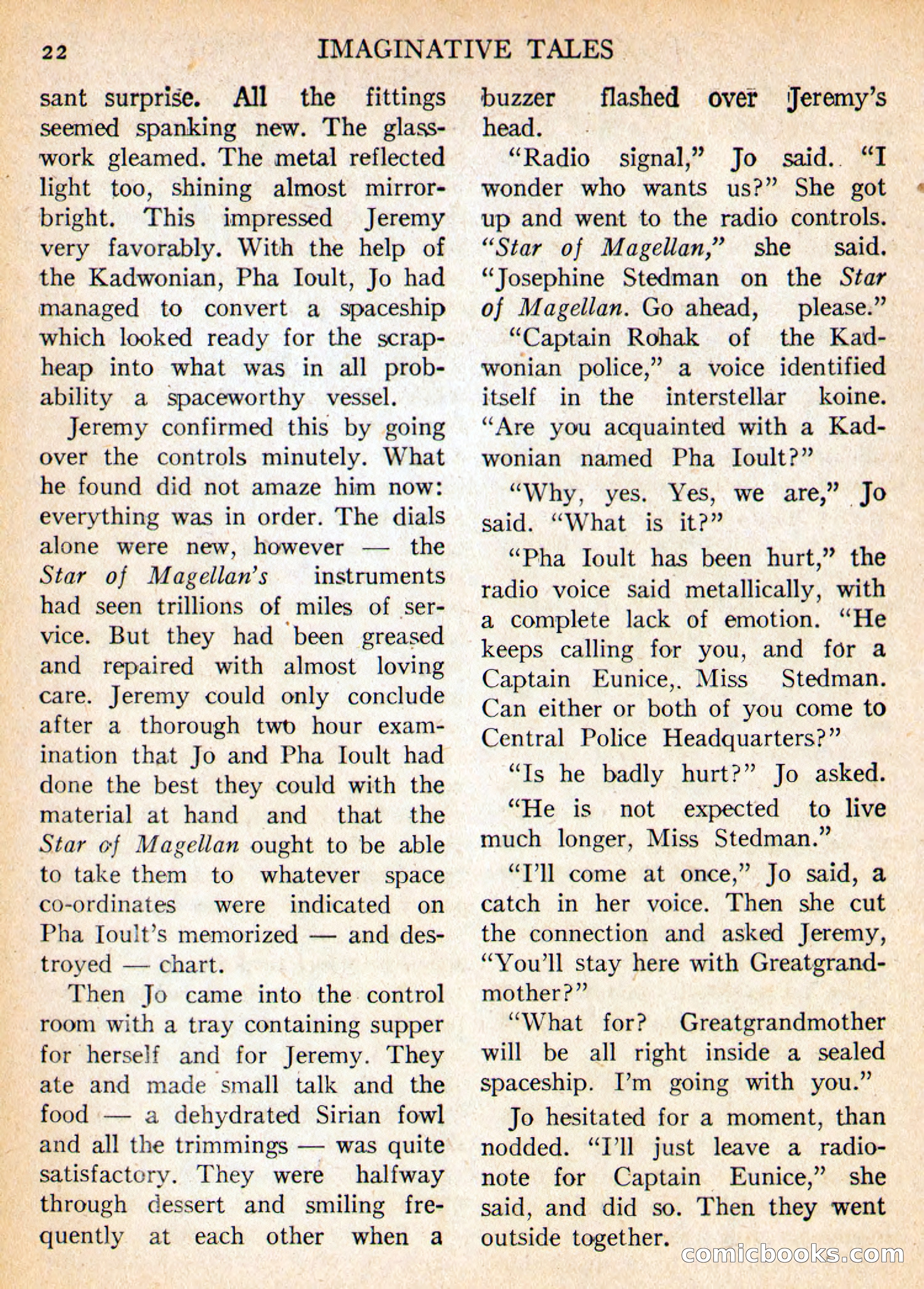 Imaginative Tales, May 1956 — page 22 of 132