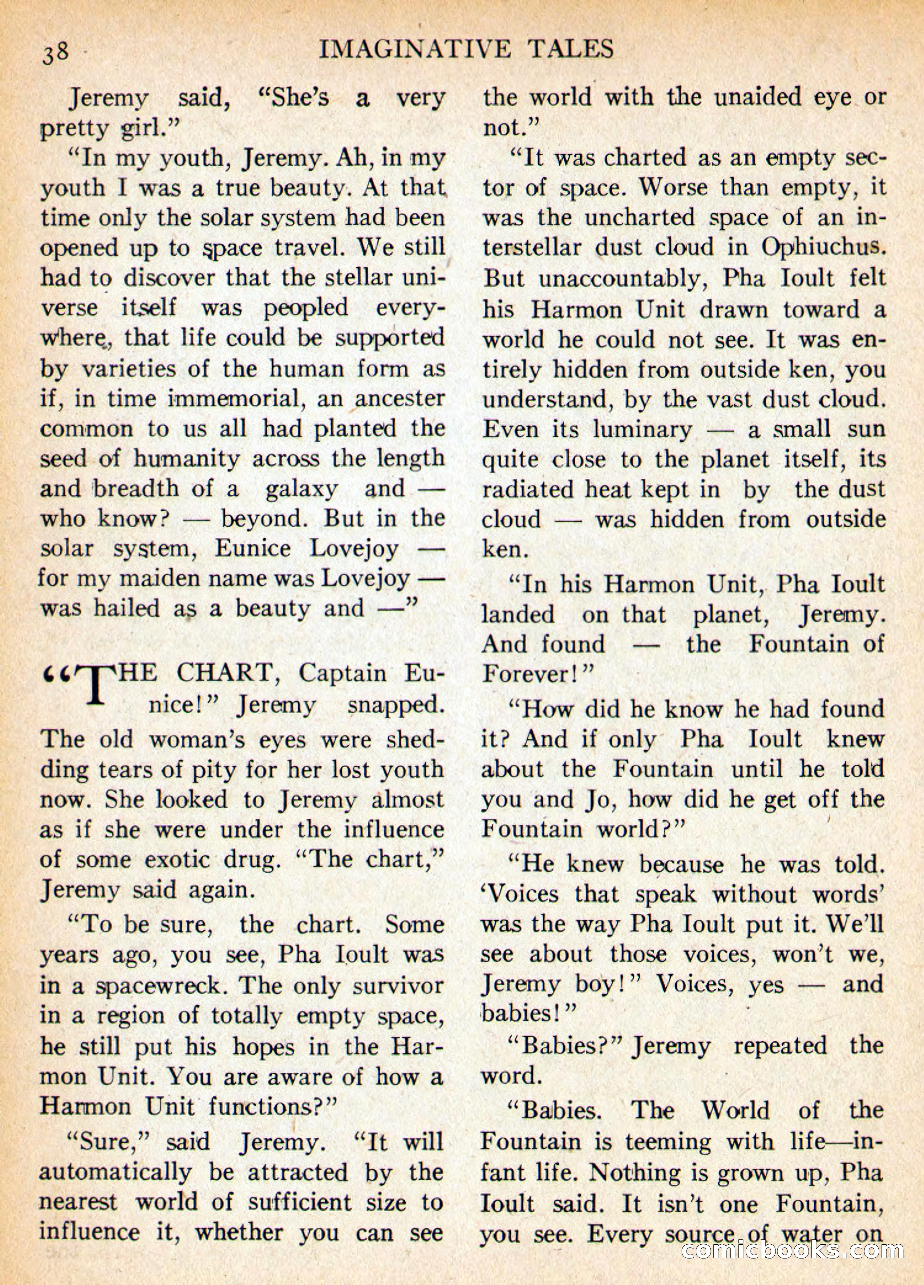 Imaginative Tales, May 1956 — page 38 of 132