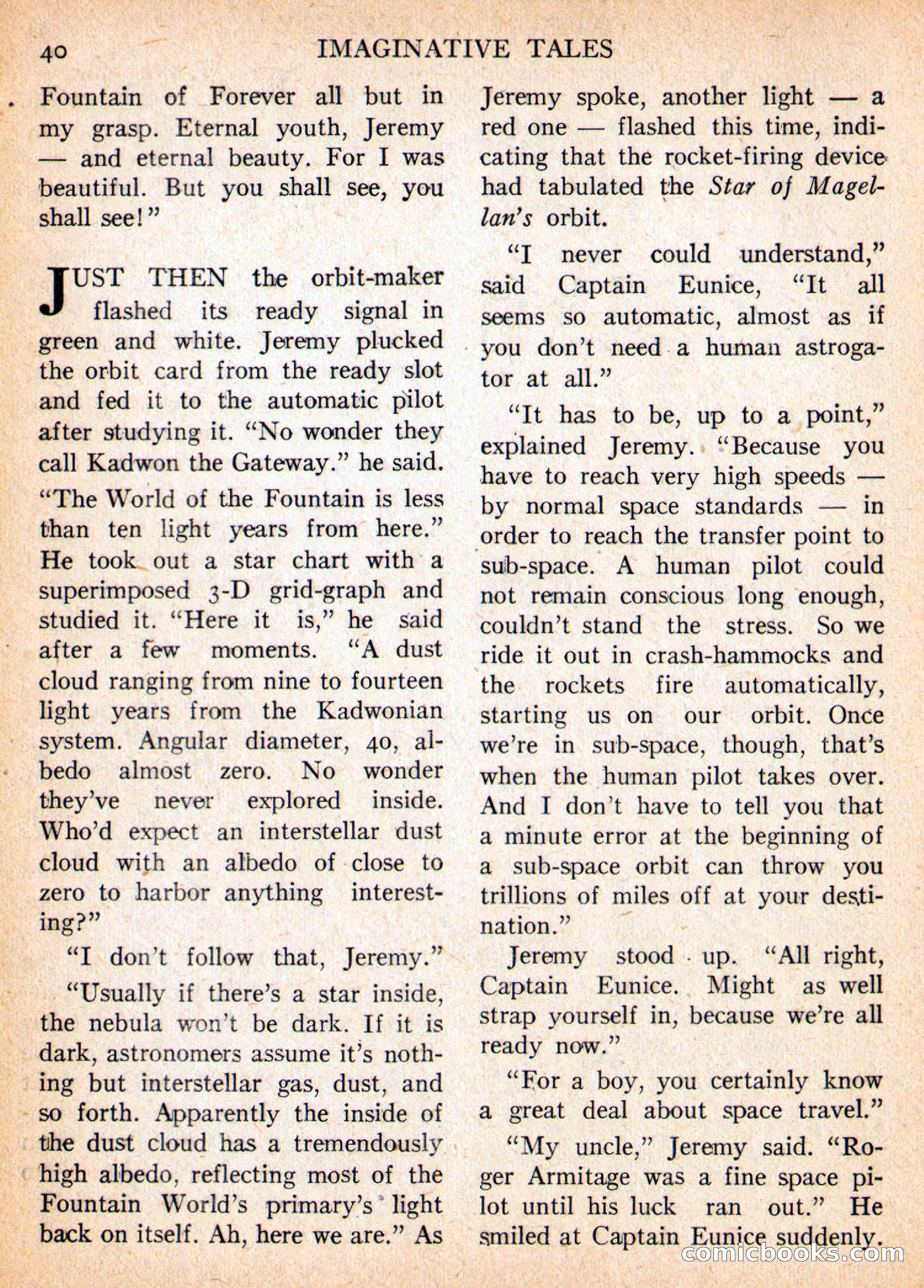 Imaginative Tales, May 1956 — page 40 of 132