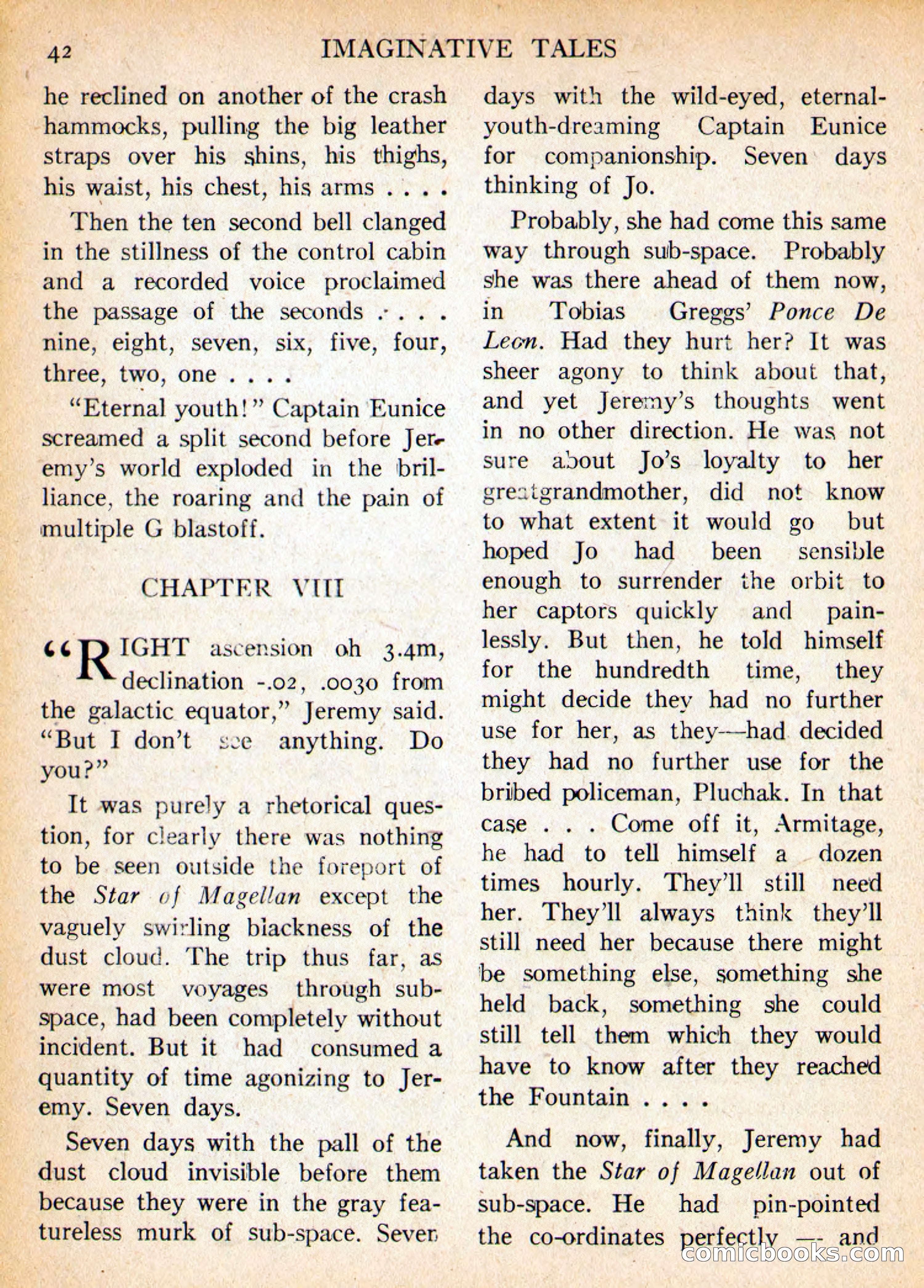 Imaginative Tales, May 1956 — page 42 of 132