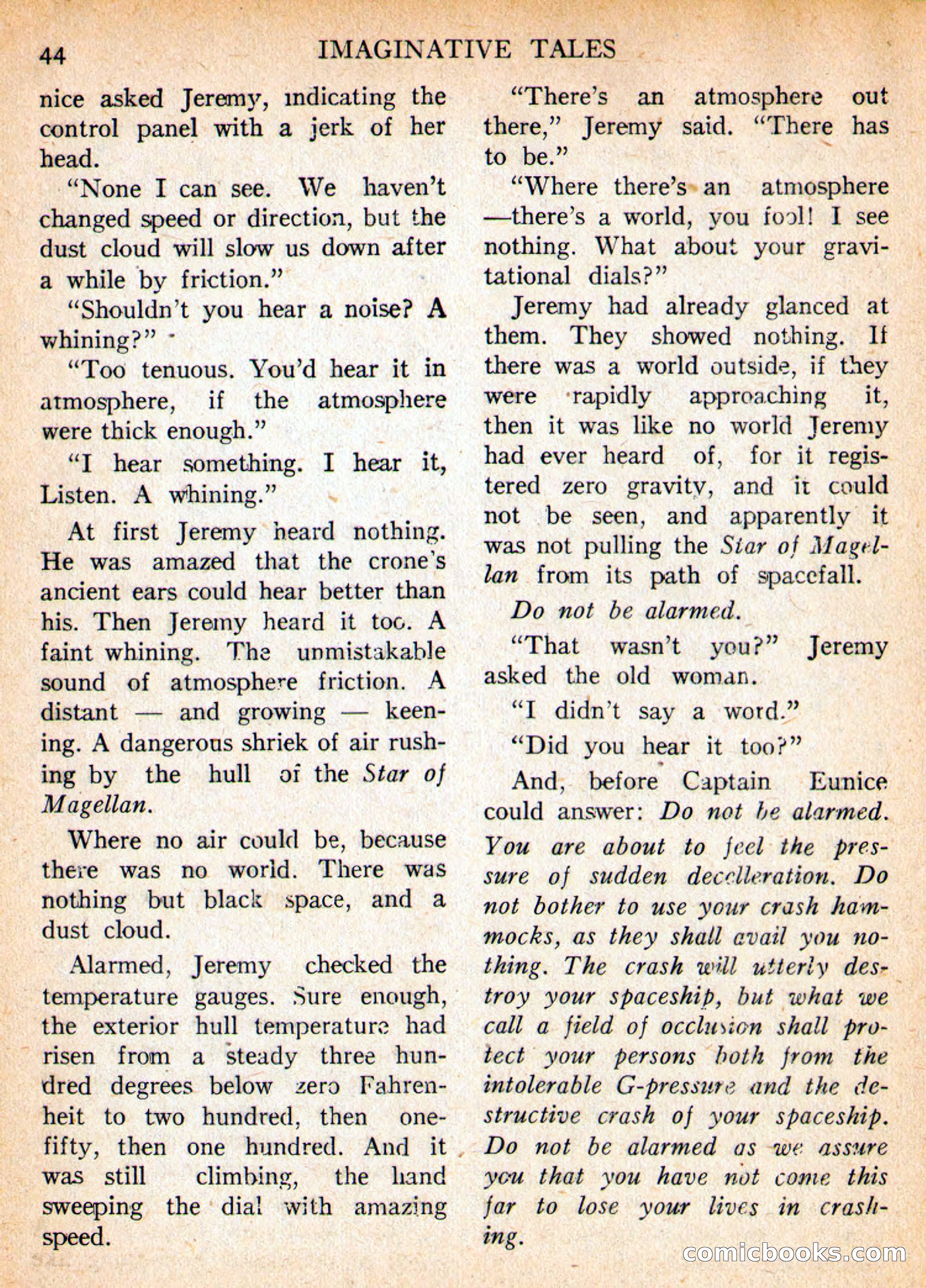 Imaginative Tales, May 1956 — page 44 of 132