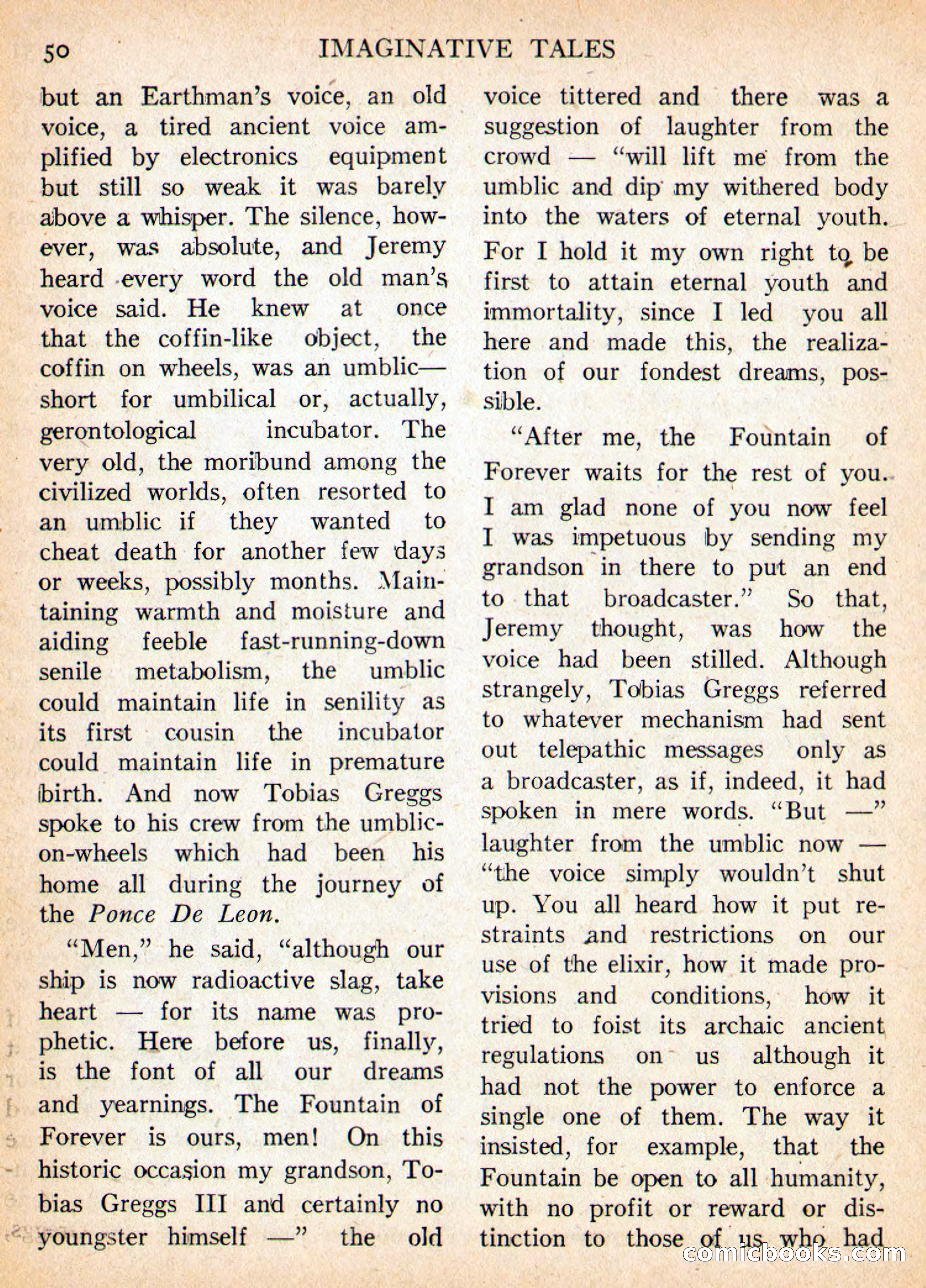 Imaginative Tales, May 1956 — page 50 of 132