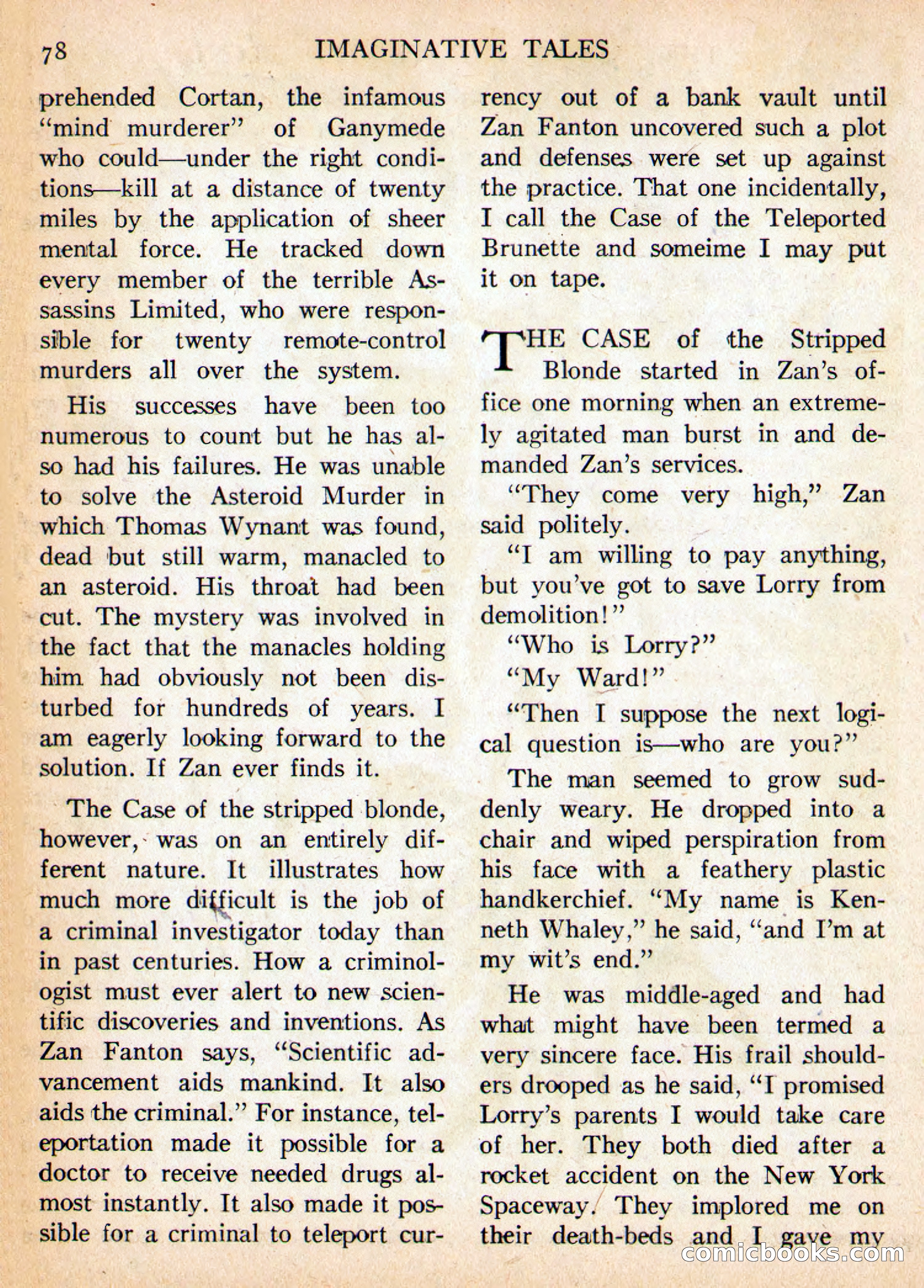 Imaginative Tales, May 1956 — page 78 of 132