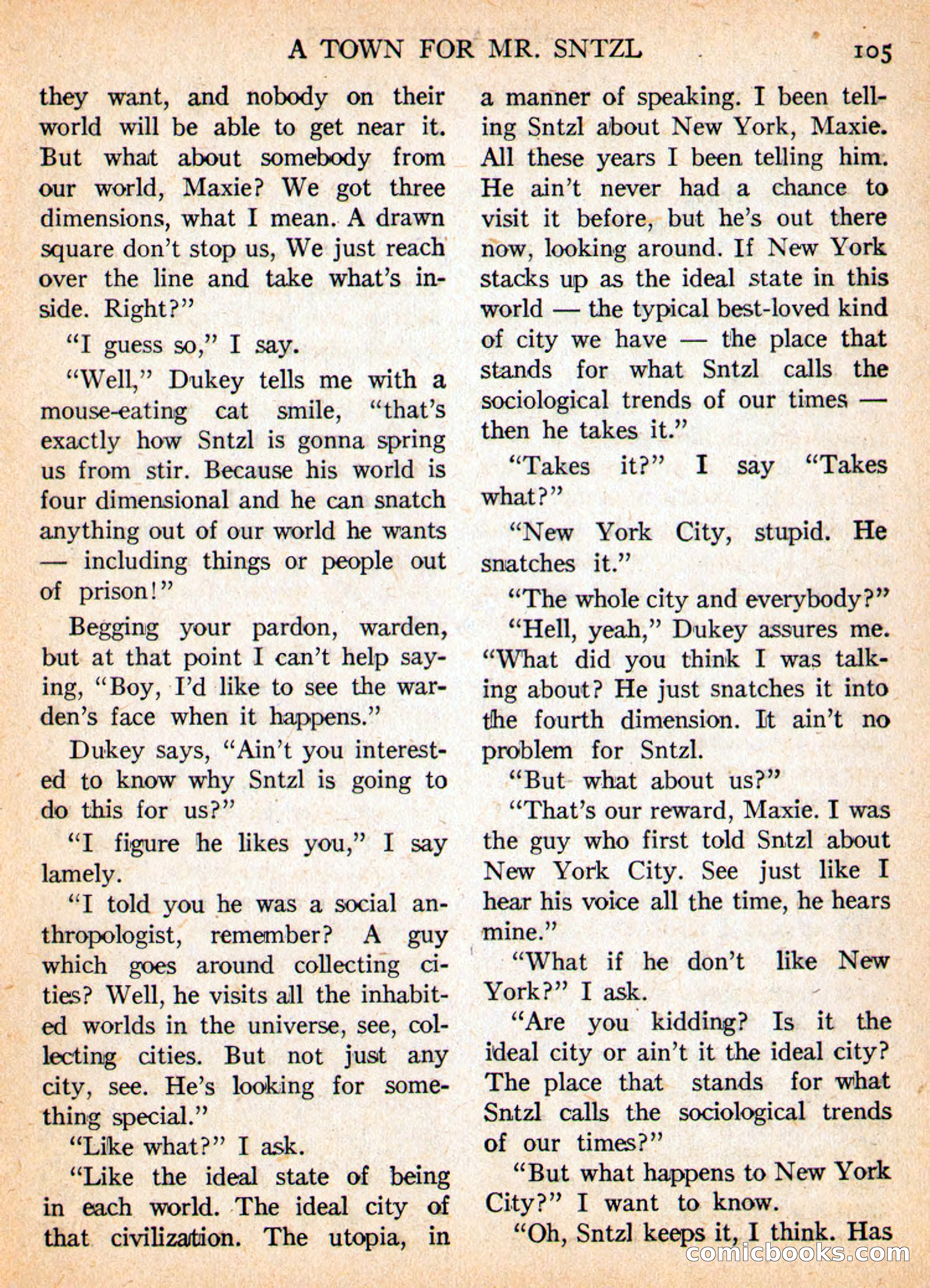Imaginative Tales, May 1956 — page 105 of 132