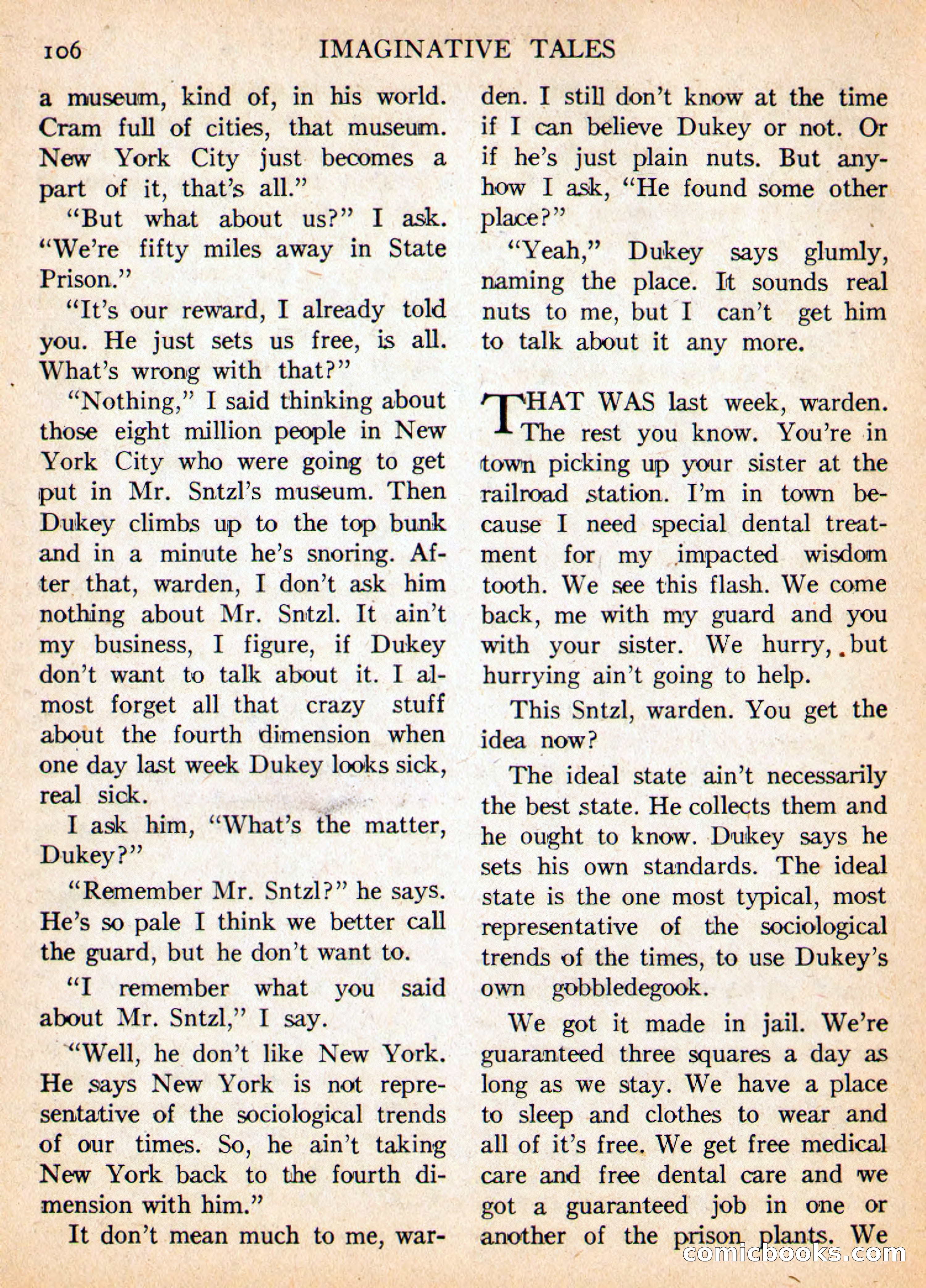 Imaginative Tales, May 1956 — page 106 of 132