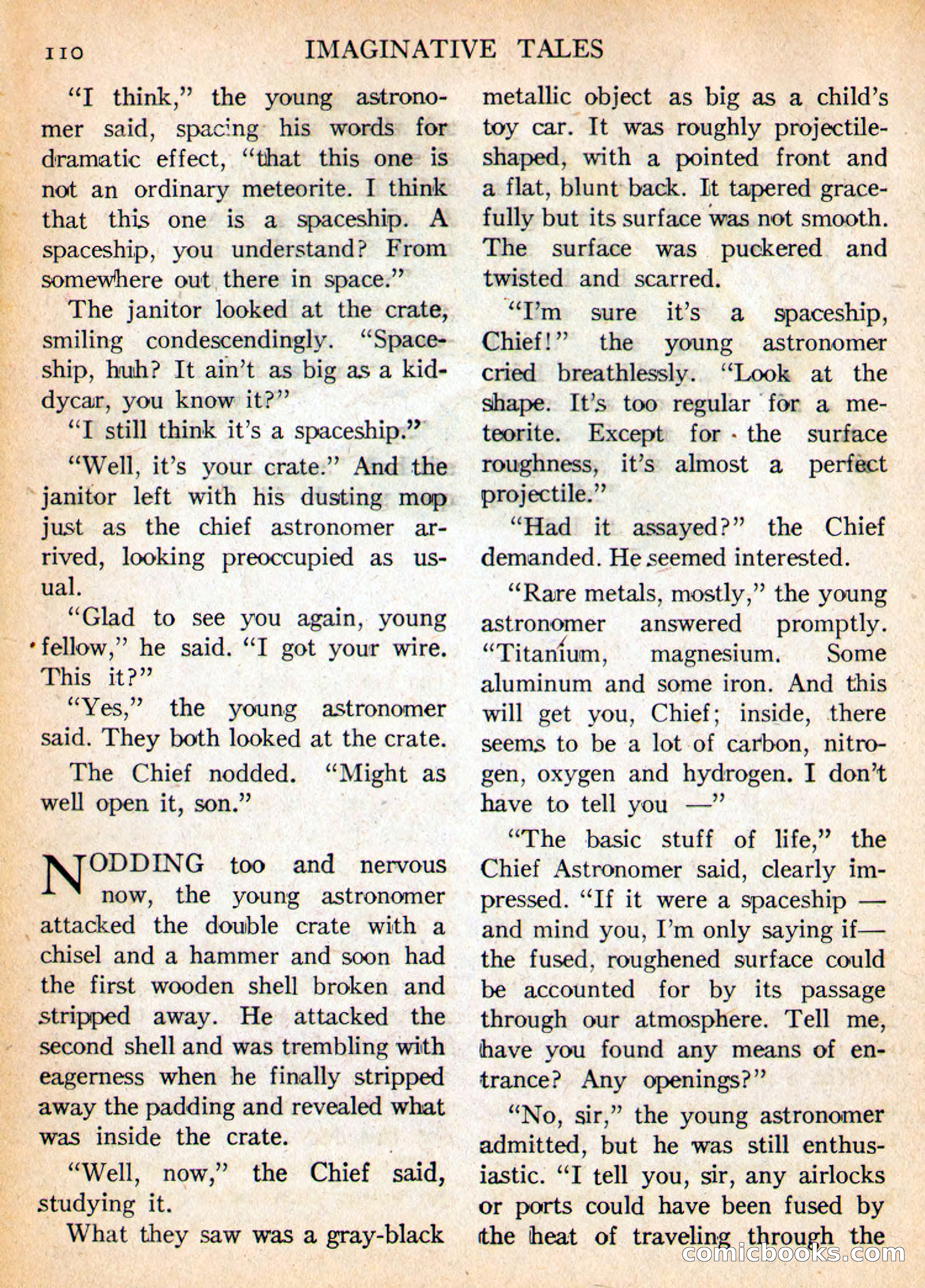 Imaginative Tales, May 1956 — page 110 of 132