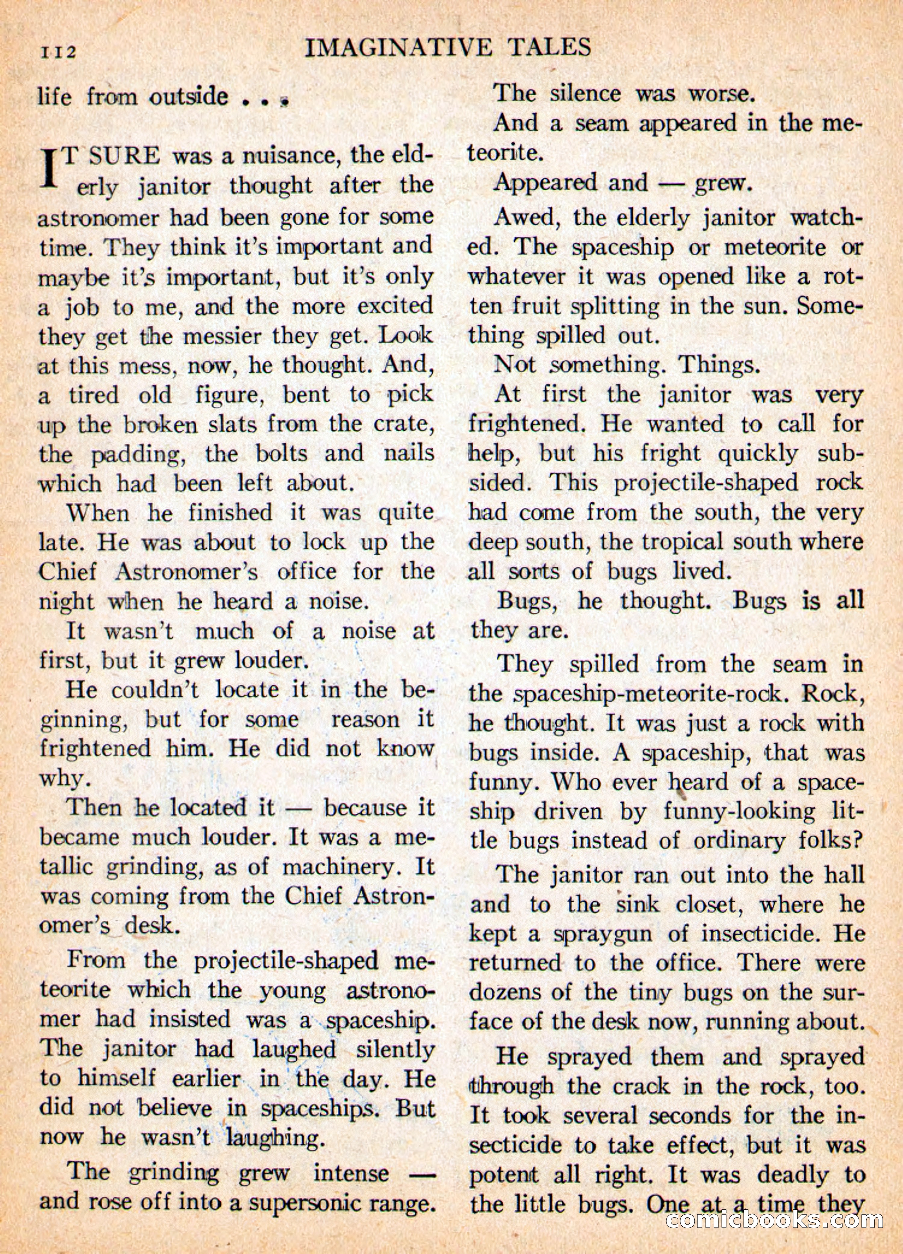 Imaginative Tales, May 1956 — page 112 of 132