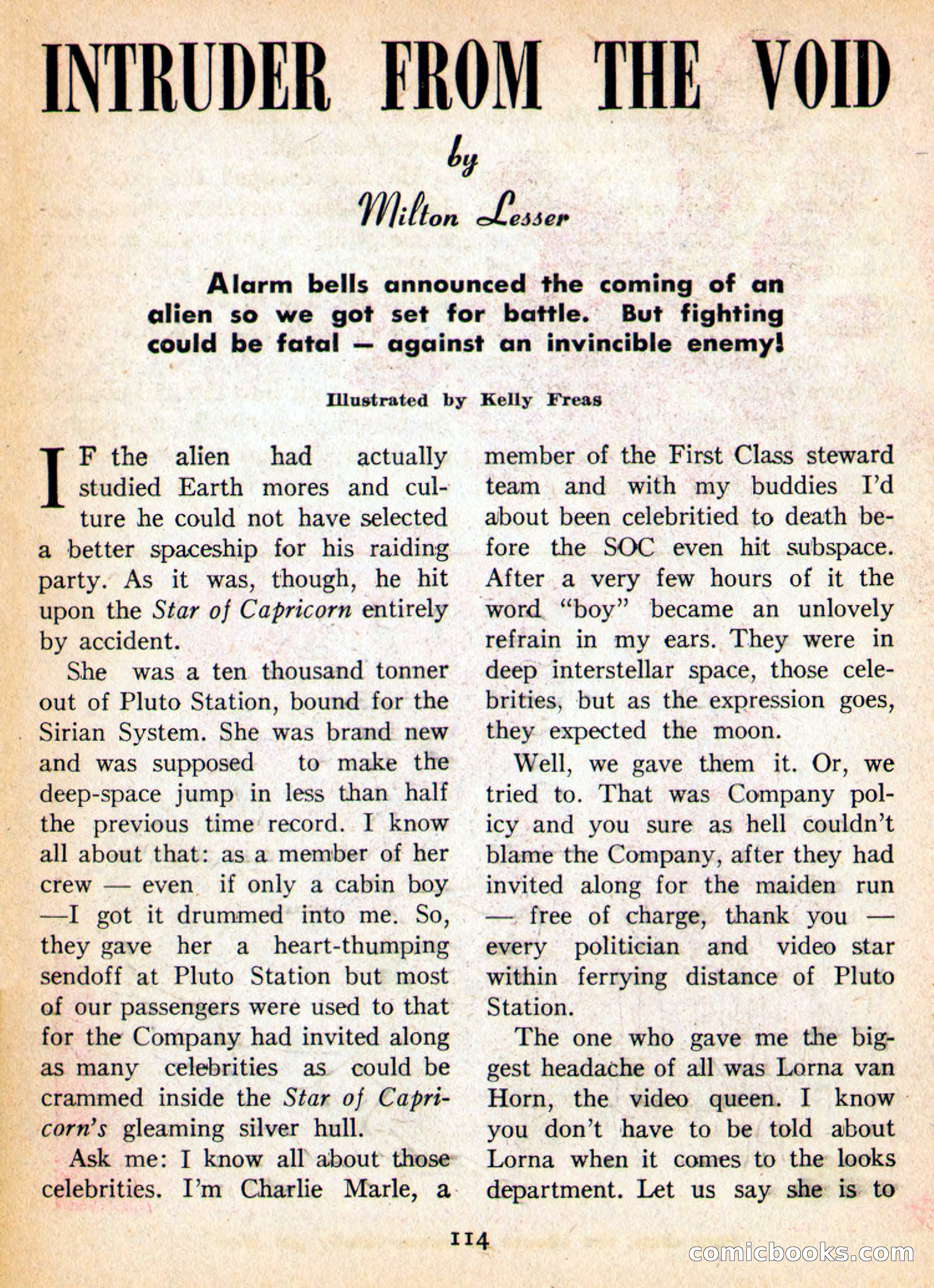 Imaginative Tales, May 1956 — page 114 of 132