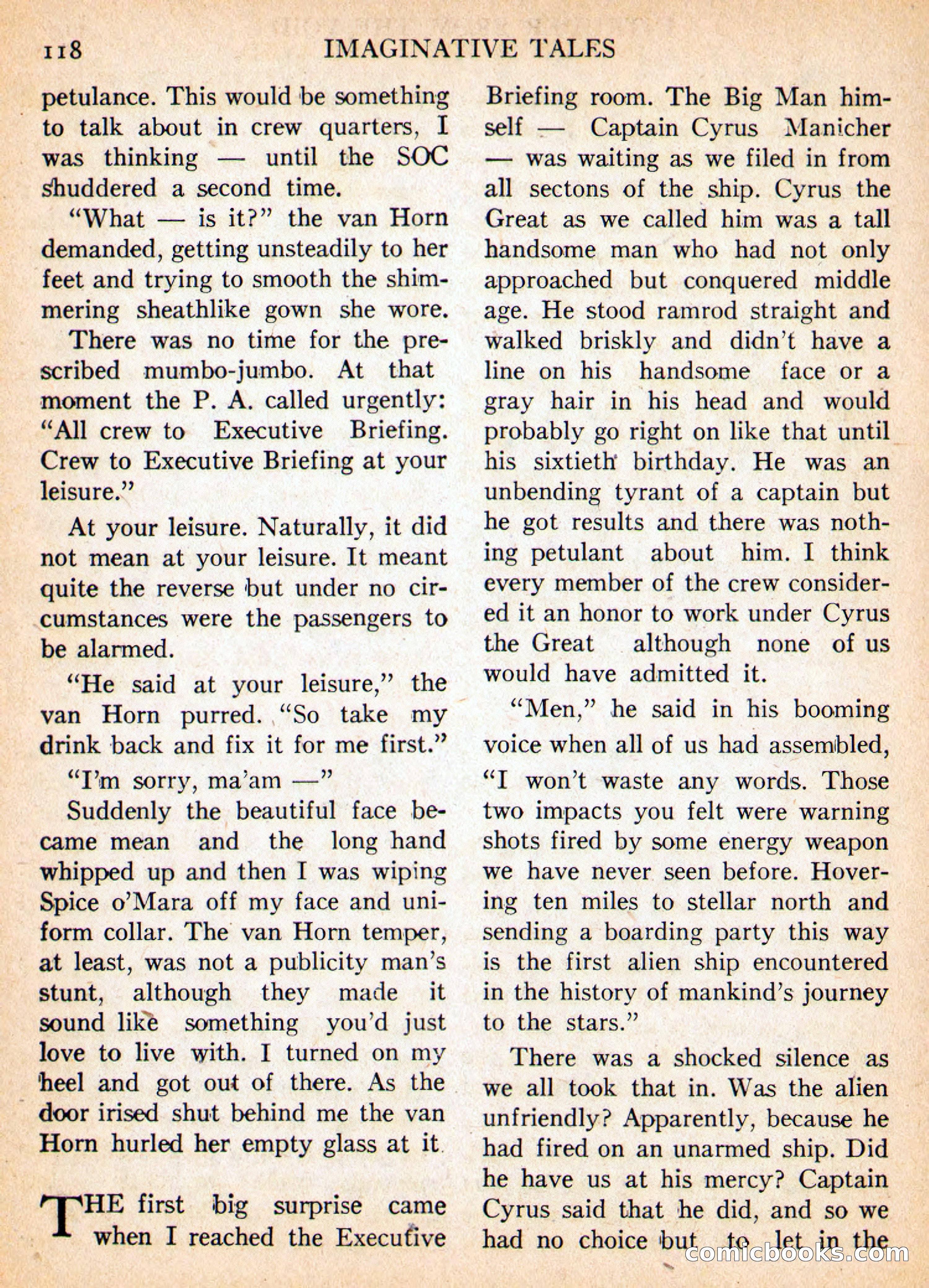 Imaginative Tales, May 1956 — page 118 of 132