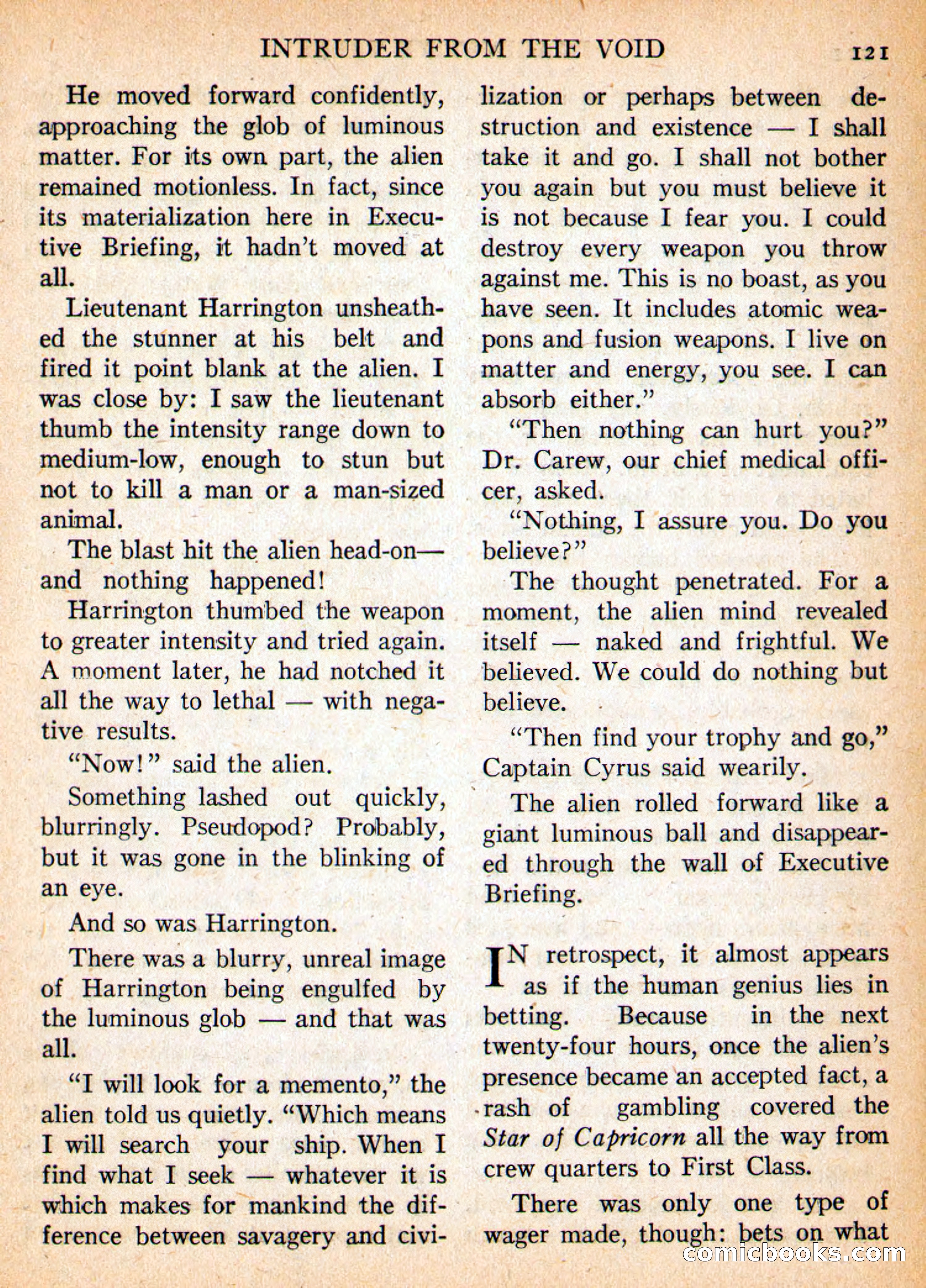 Imaginative Tales, May 1956 — page 121 of 132
