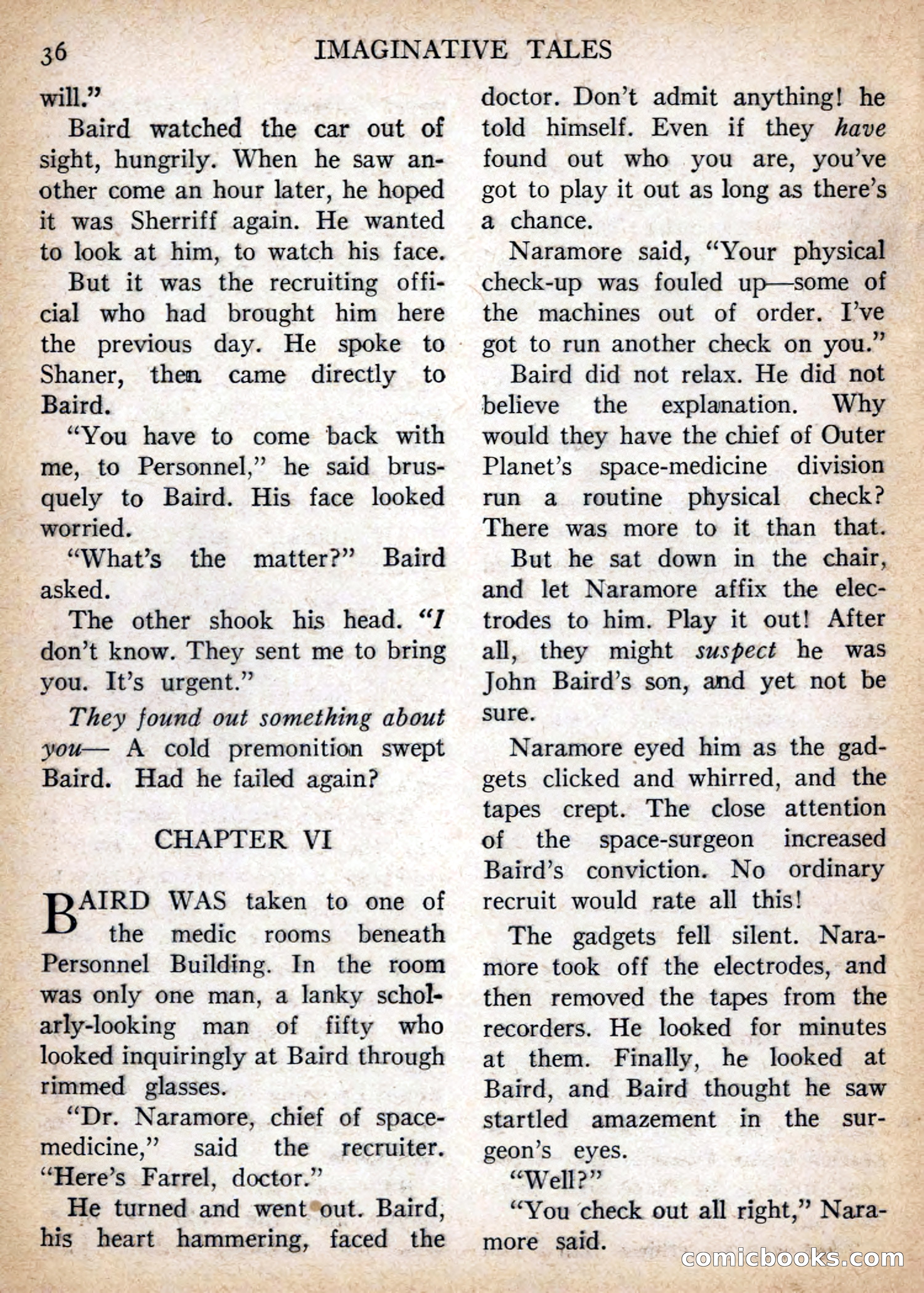 Imaginative Tales, July 1956 — page 36 of 132