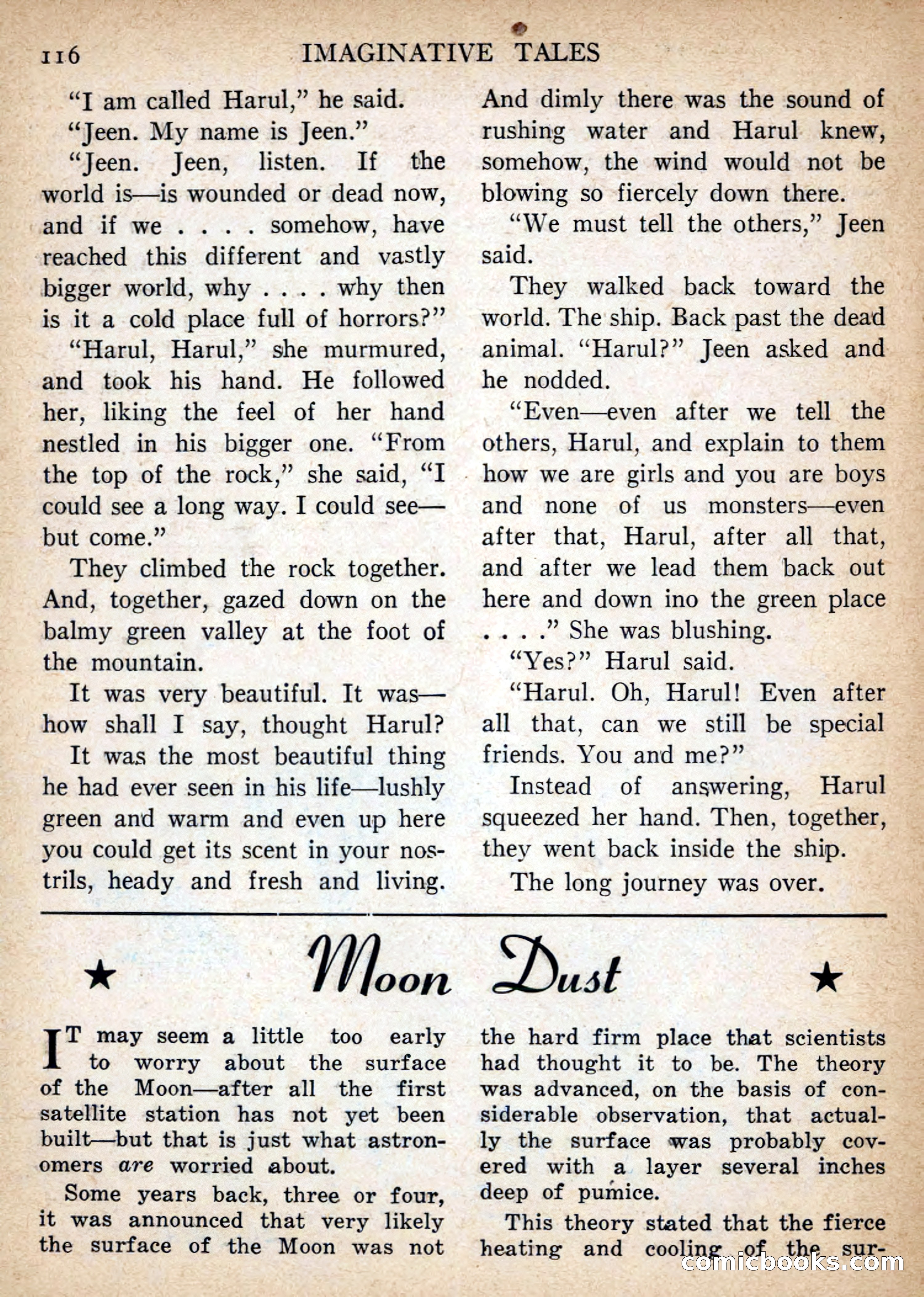 Imaginative Tales, July 1956 — page 116 of 132