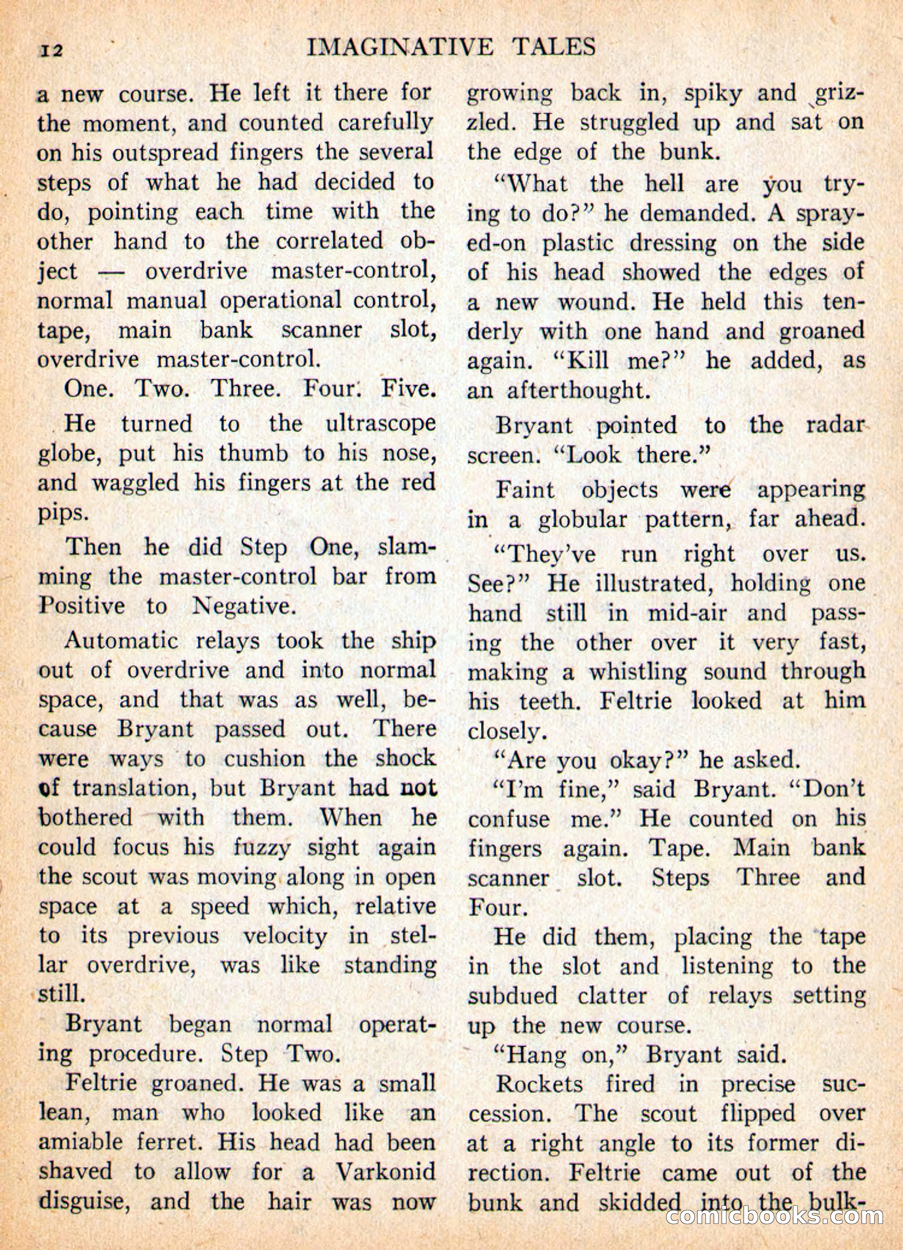 Imaginative Tales, November 1956 — page 12 of 132