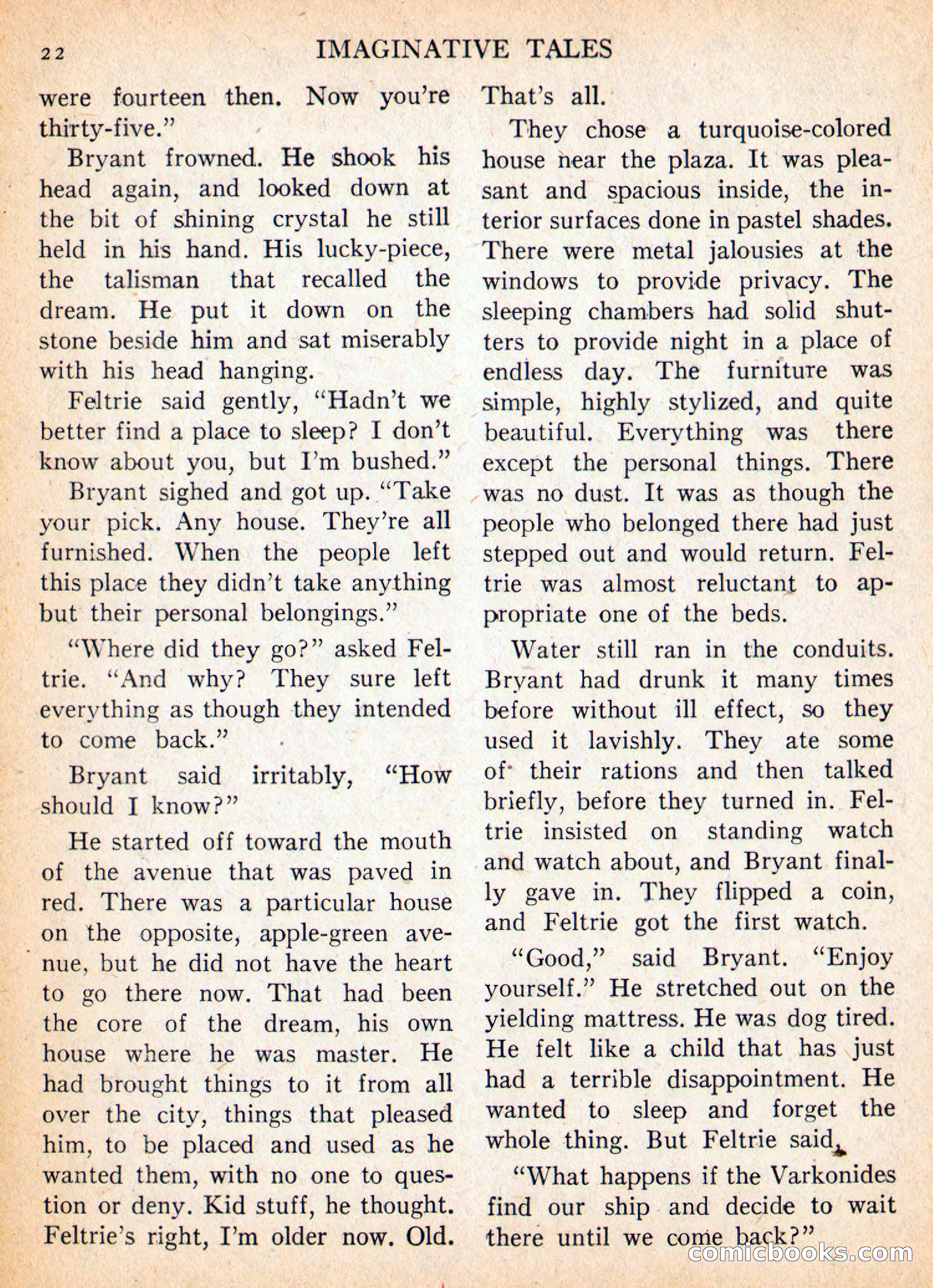 Imaginative Tales, November 1956 — page 22 of 132
