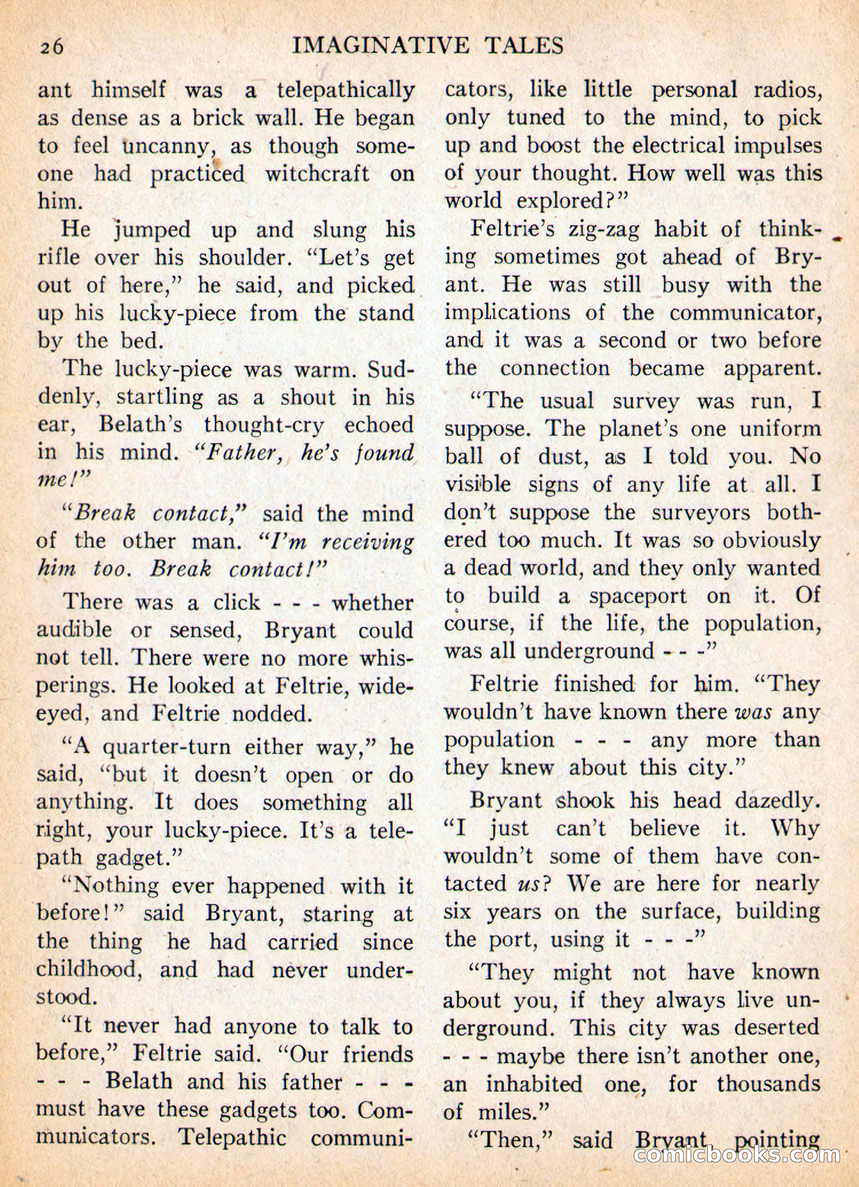 Imaginative Tales, November 1956 — page 26 of 132