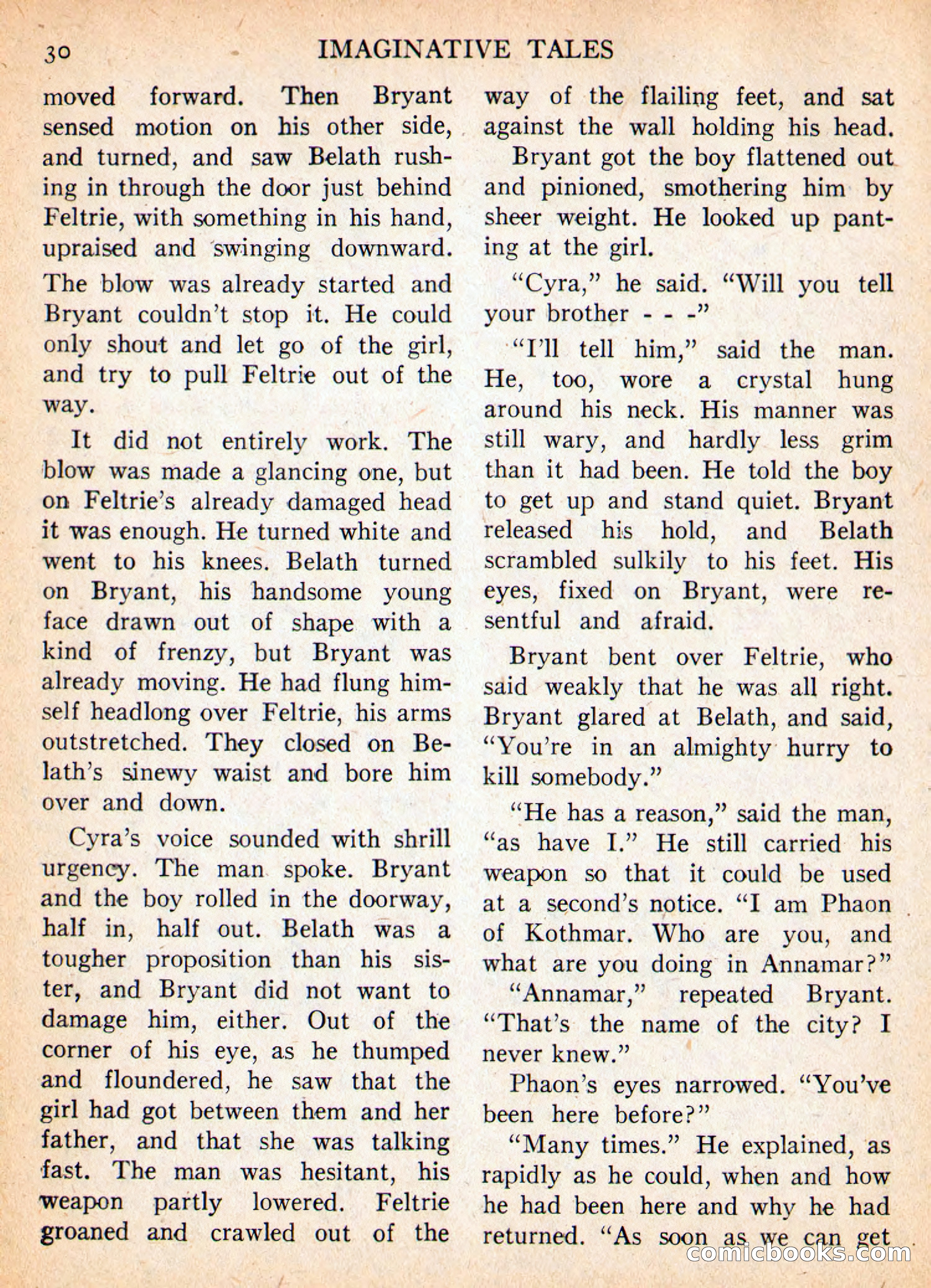 Imaginative Tales, November 1956 — page 30 of 132