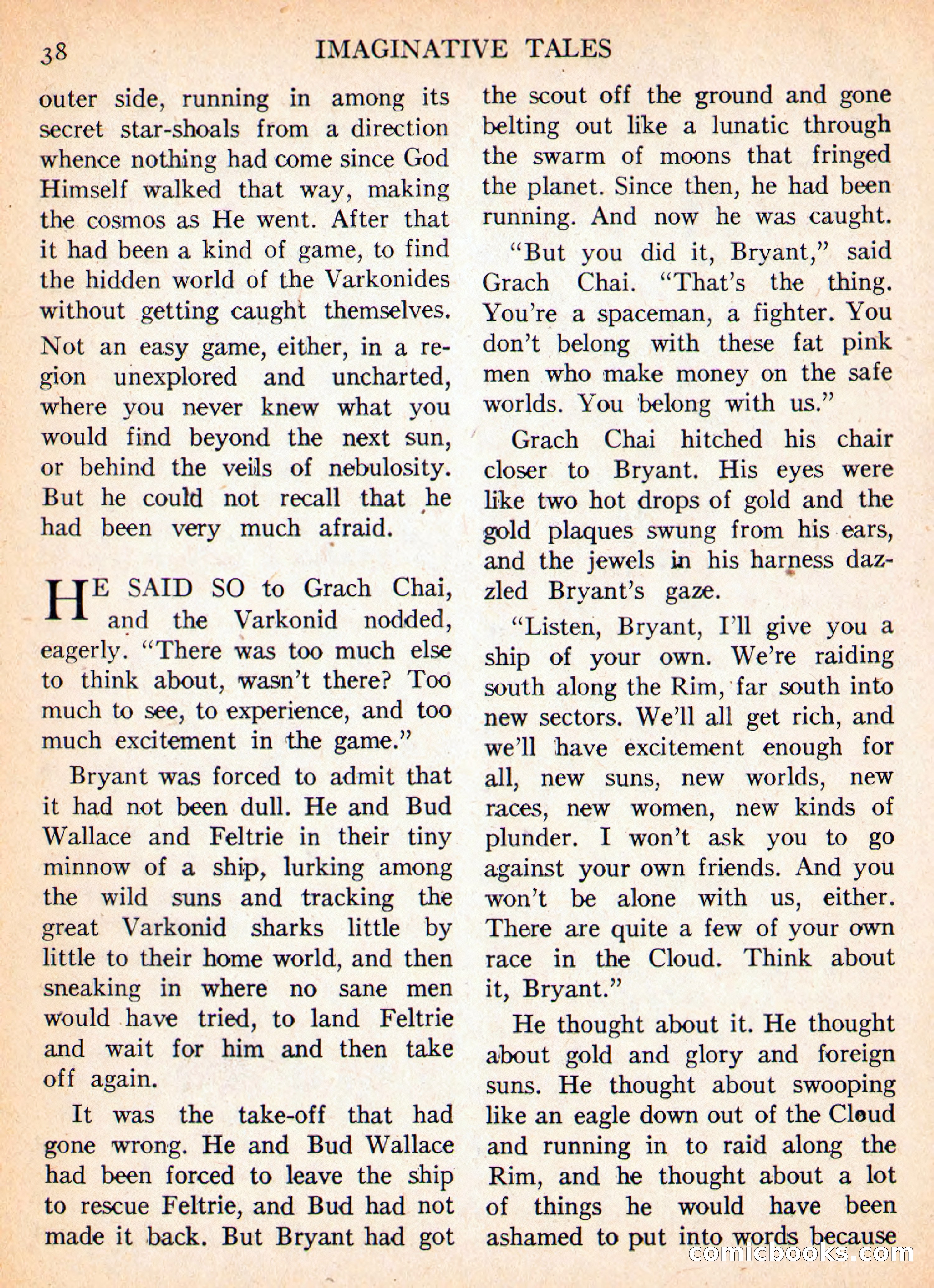 Imaginative Tales, November 1956 — page 38 of 132