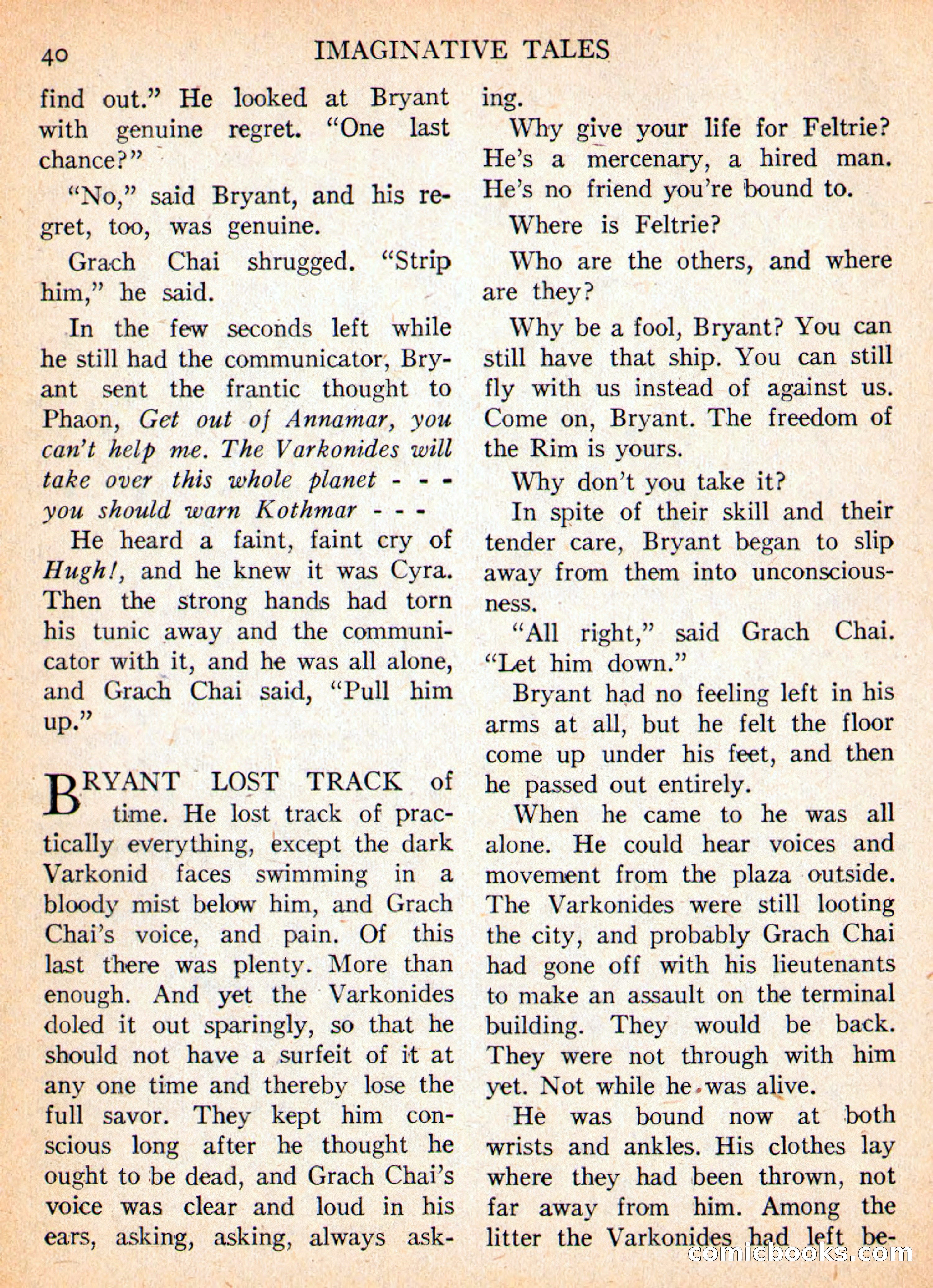 Imaginative Tales, November 1956 — page 40 of 132